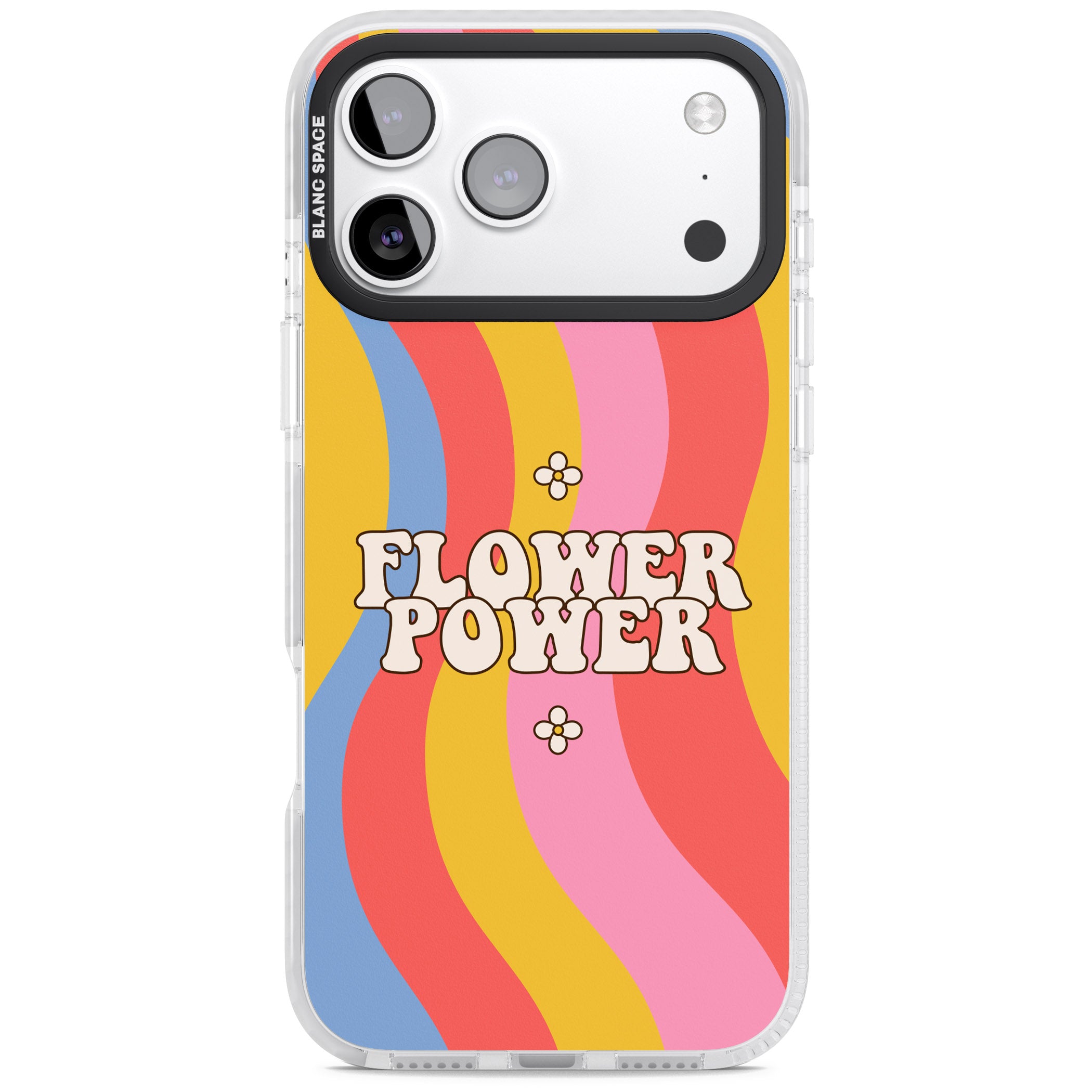 Melting Flower Power iPhone 17 Pro Impact Clear Phone Case