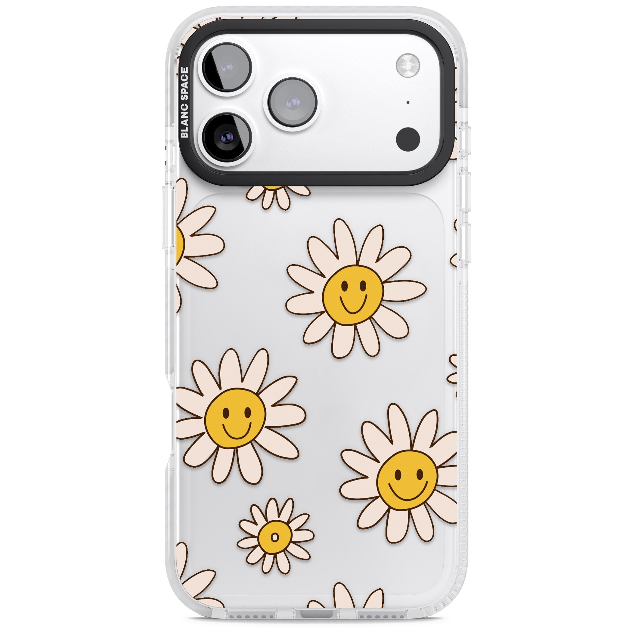 Daisy Faces iPhone 17 Pro Impact Clear Phone Case