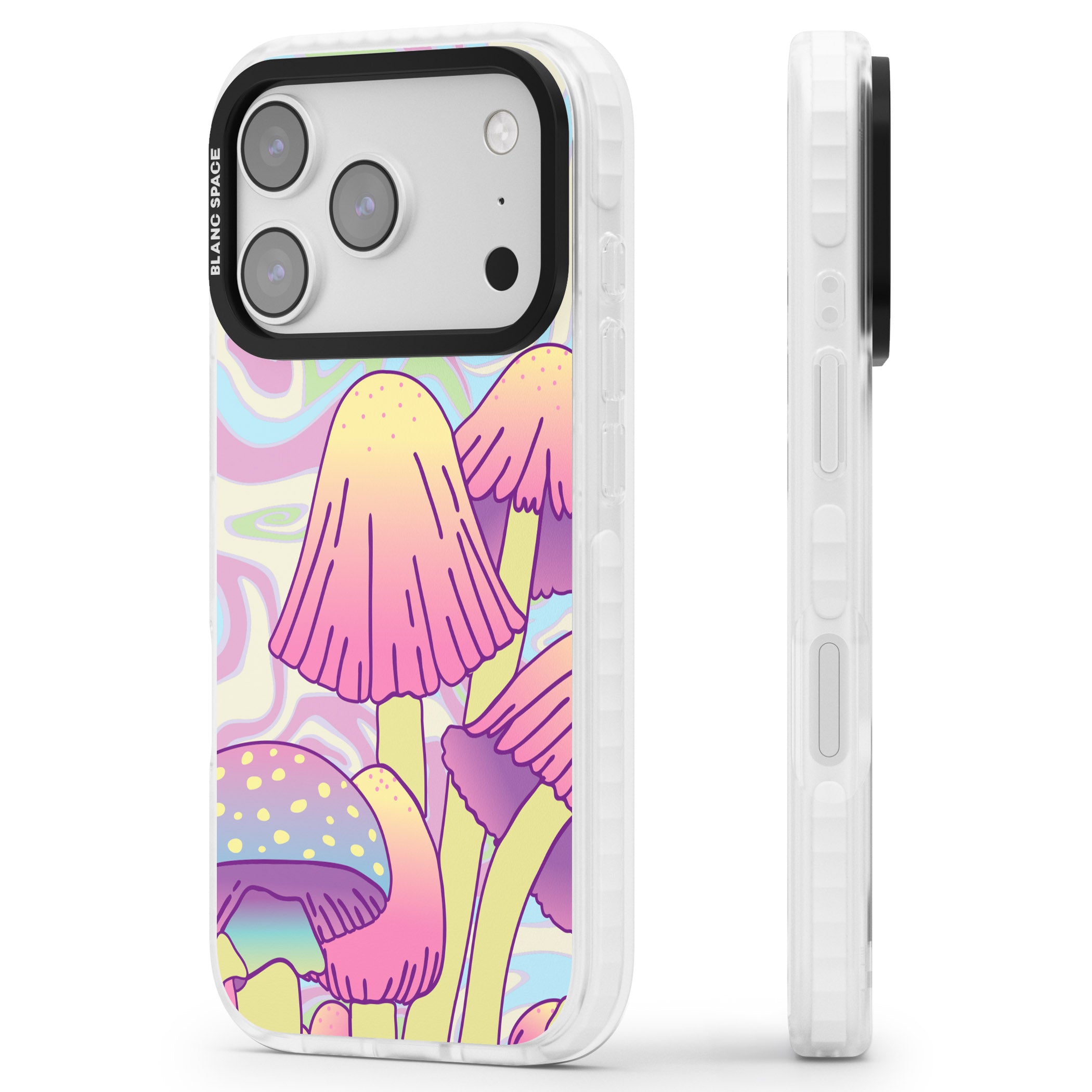 Shroomin' iPhone 17 Pro Impact Clear Phone Case Side Profile