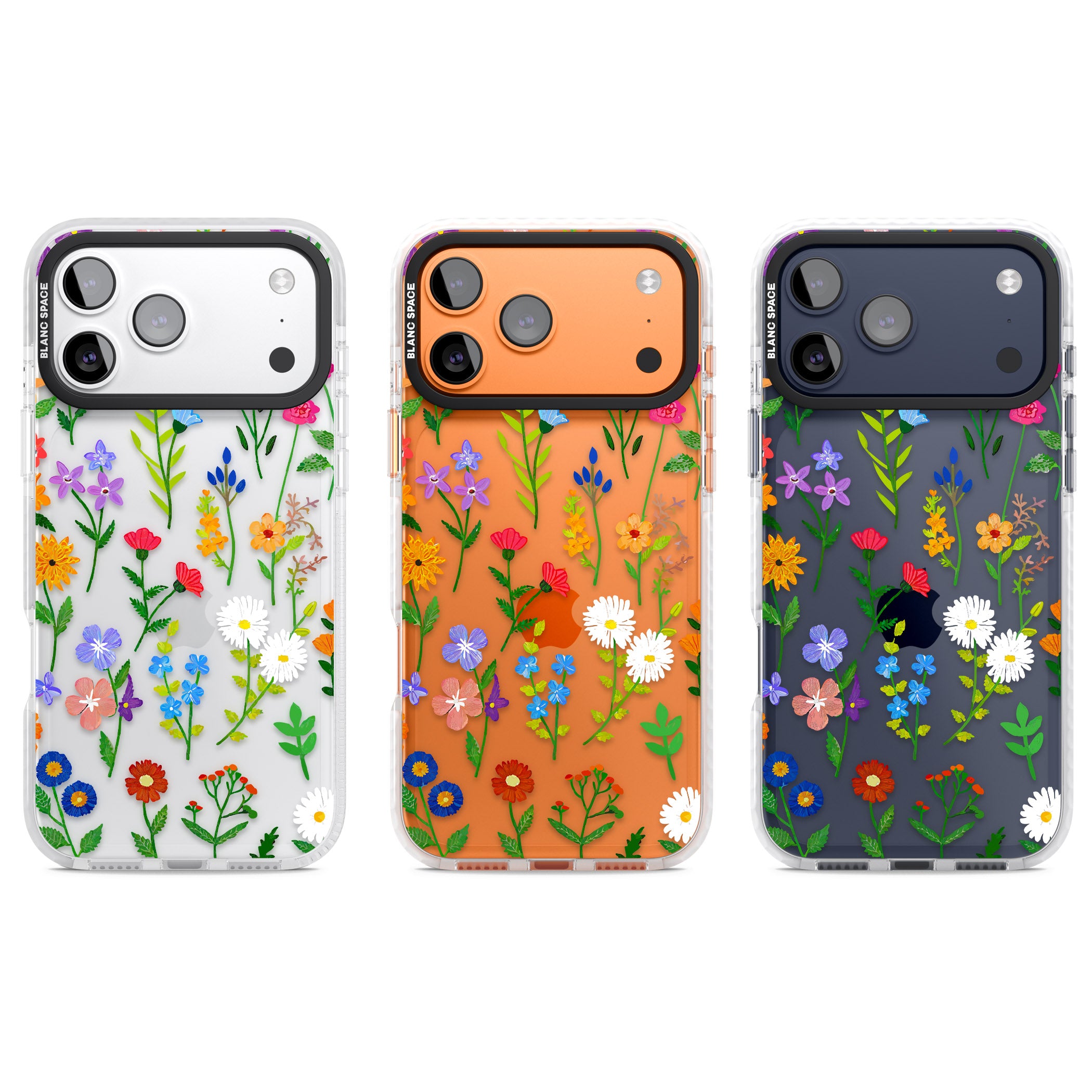 Wildflower Garden iPhone 17 Pro Impact Clear Phone Case APT Impact Protection