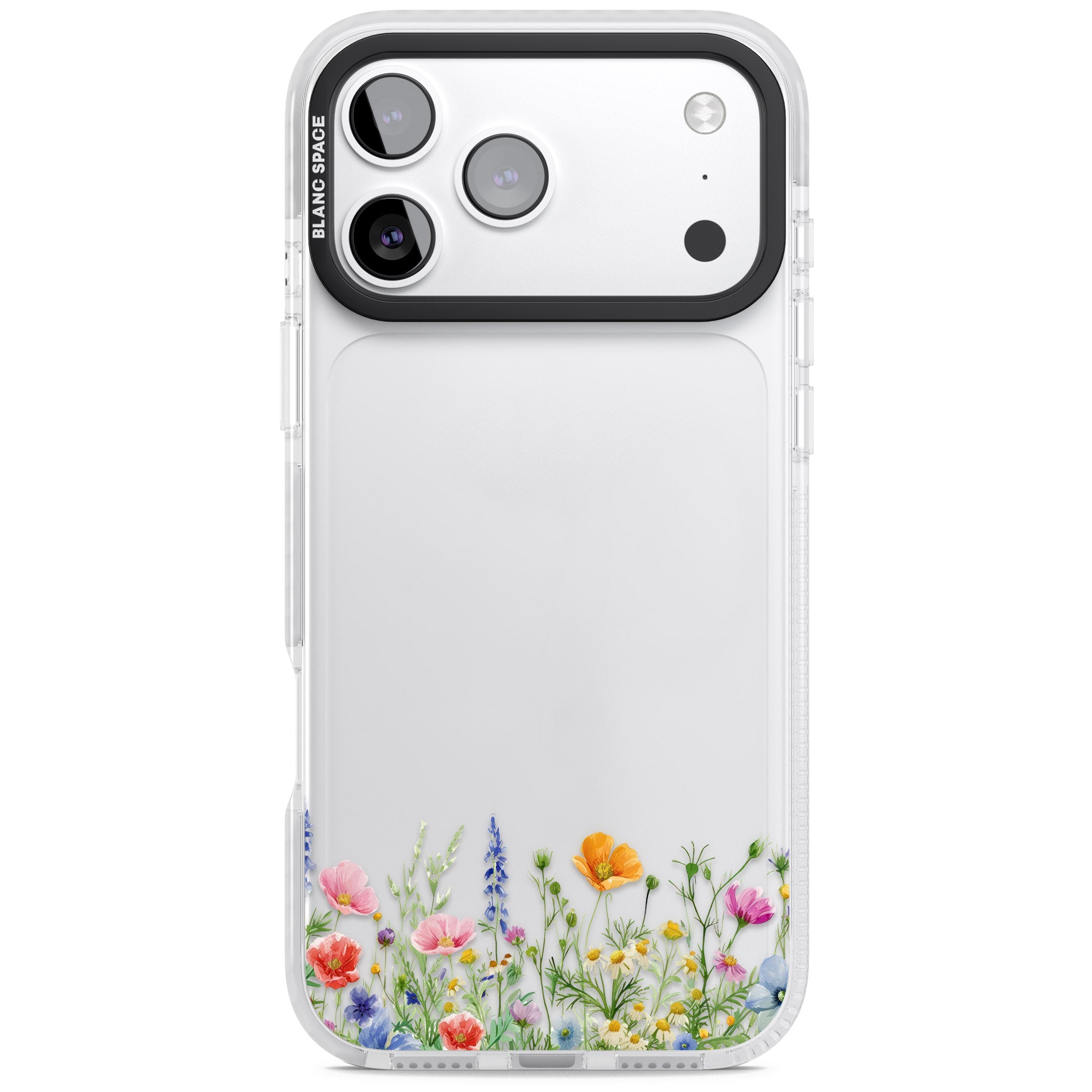 Minimal Wildflowers iPhone 17 Pro Impact Clear Phone Case