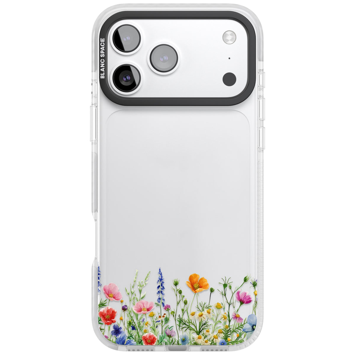 Minimal Wildflowers iPhone 17 Pro Max Impact Clear Phone Case front