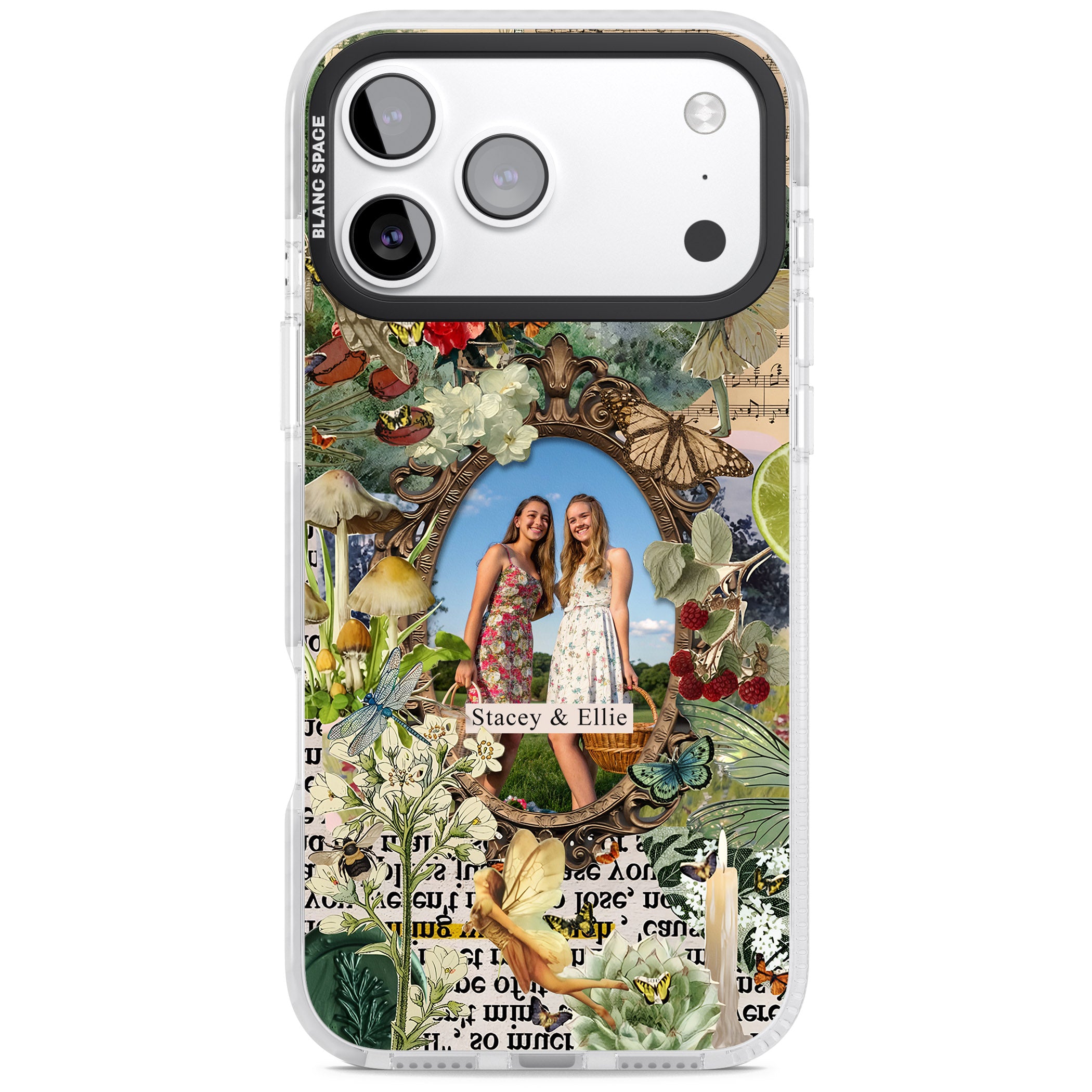 Personalised Cottage Garden Frame iPhone 17 Pro Impact Clear Phone Case