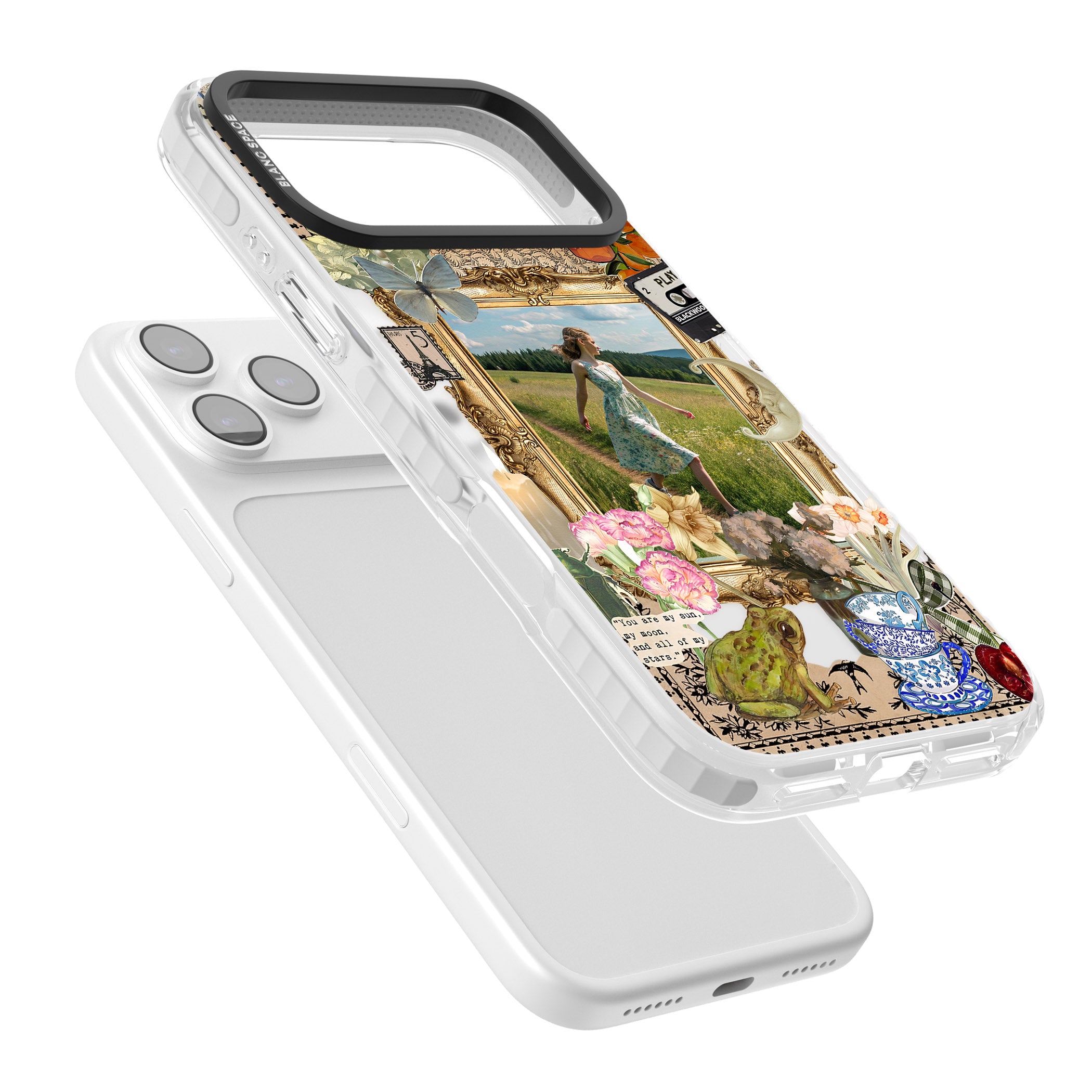 Personalised Country Collage Frame iPhone 17 Pro Impact Clear Phone Case Colours