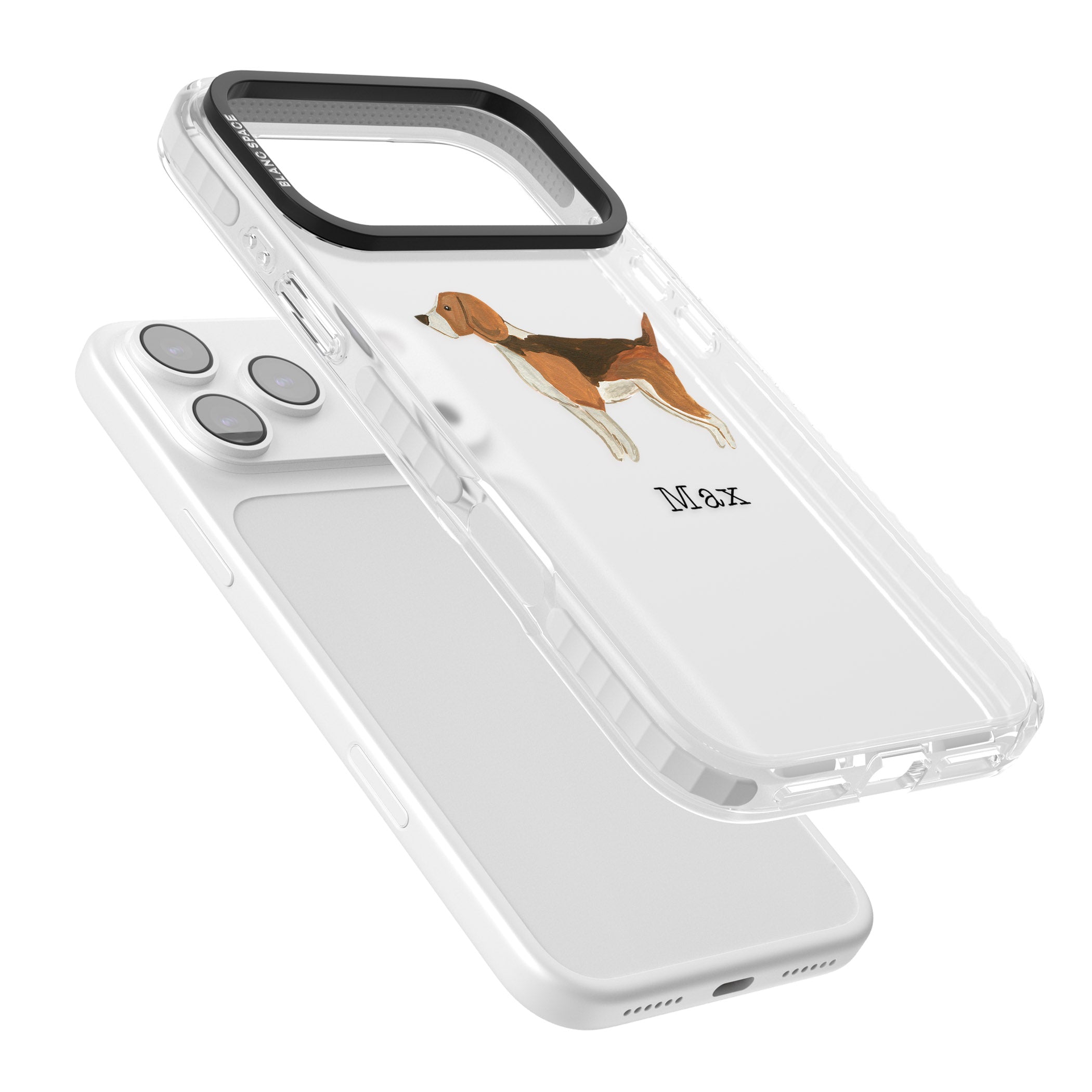 Personalised Beagle iPhone 17 Pro Impact Clear Phone Case Colours