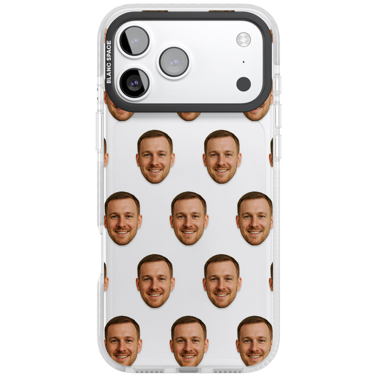Face Pattern iPhone 17 Pro Max Impact Clear Phone Case front