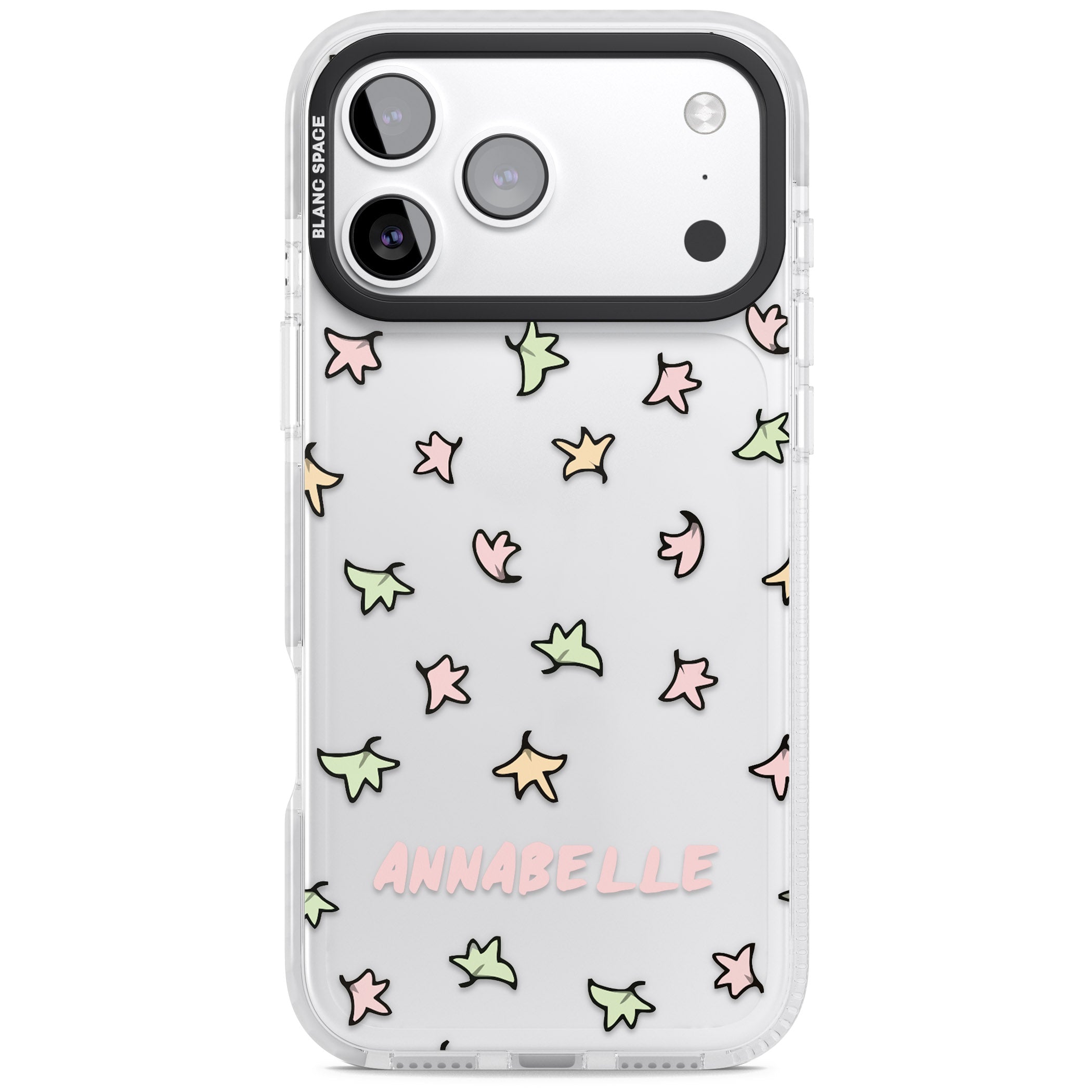 Personalised Heartstopper Leaves Pattern iPhone 17 Pro Impact Clear Phone Case