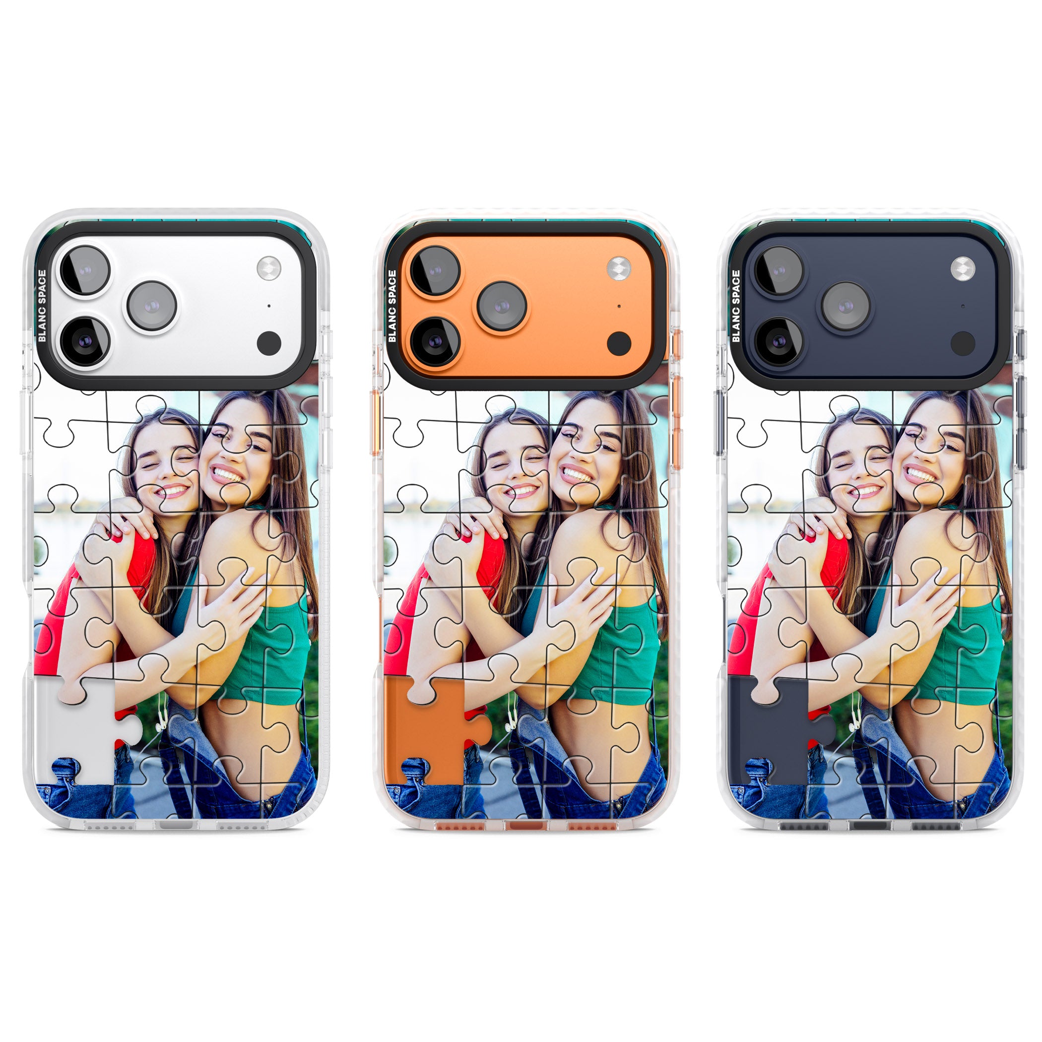 Personalised Jigsaw Puzzle Photo iPhone 17 Pro Impact Clear Phone Case APT Impact Protection