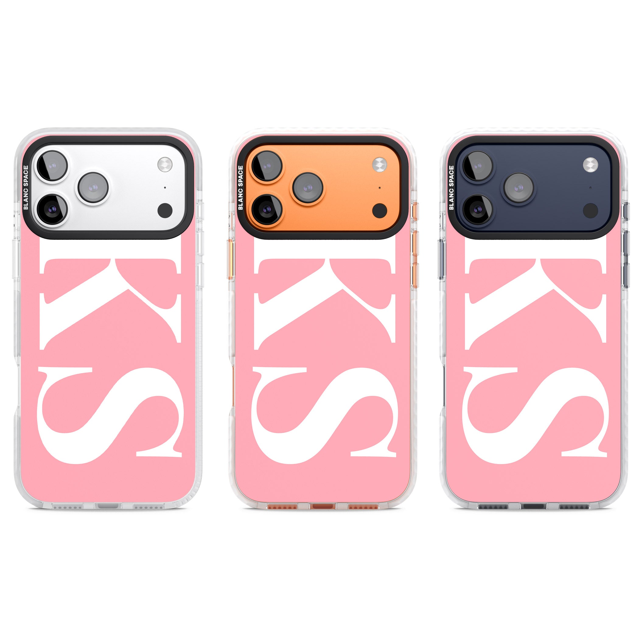 Personalised White & Pink Letters iPhone 17 Pro Impact Clear Phone Case APT Impact Protection