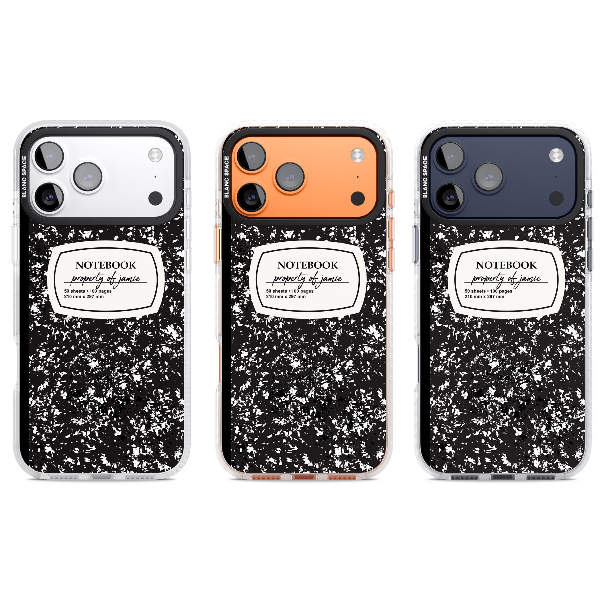 Personalised Classic Composition iPhone 17 Pro Impact Clear Phone Case APT Impact Protection