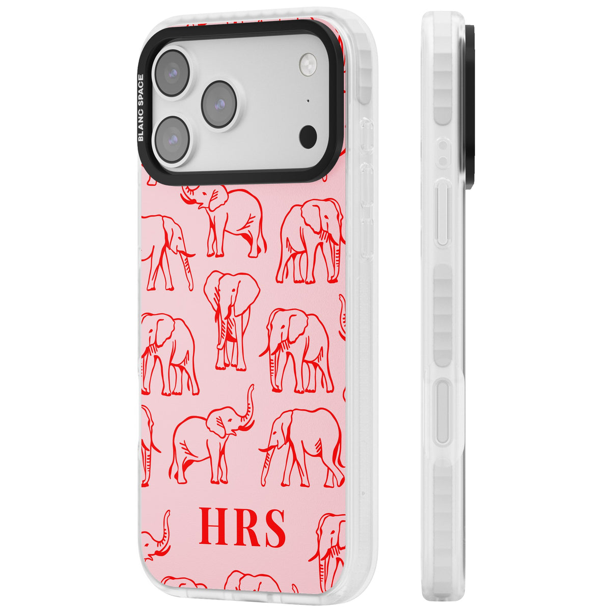 Scarlett Elephants iPhone 17 Pro Max Impact Clear Phone Case side