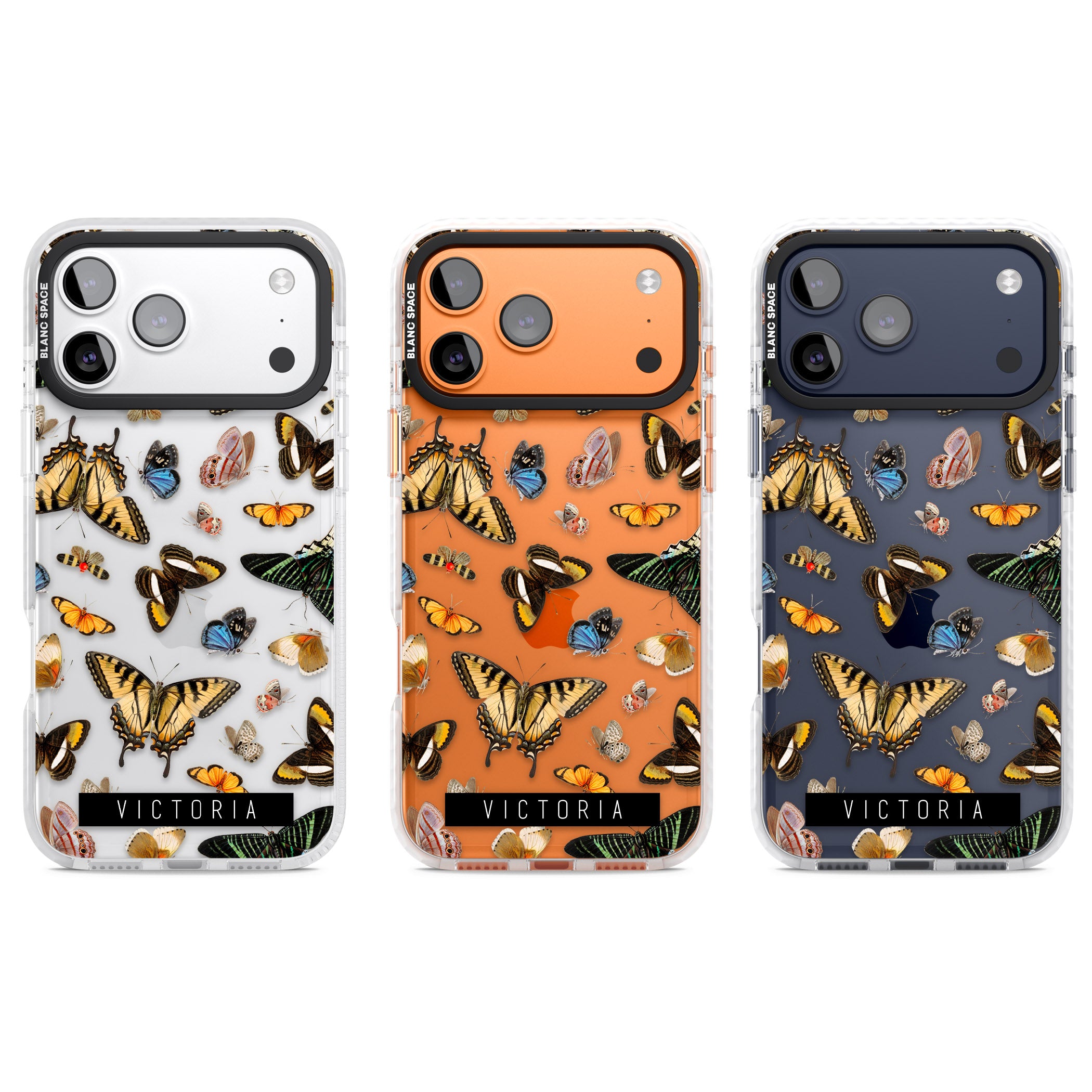 Personalised Butterfly Archive iPhone 17 Pro Impact Clear Phone Case APT Impact Protection