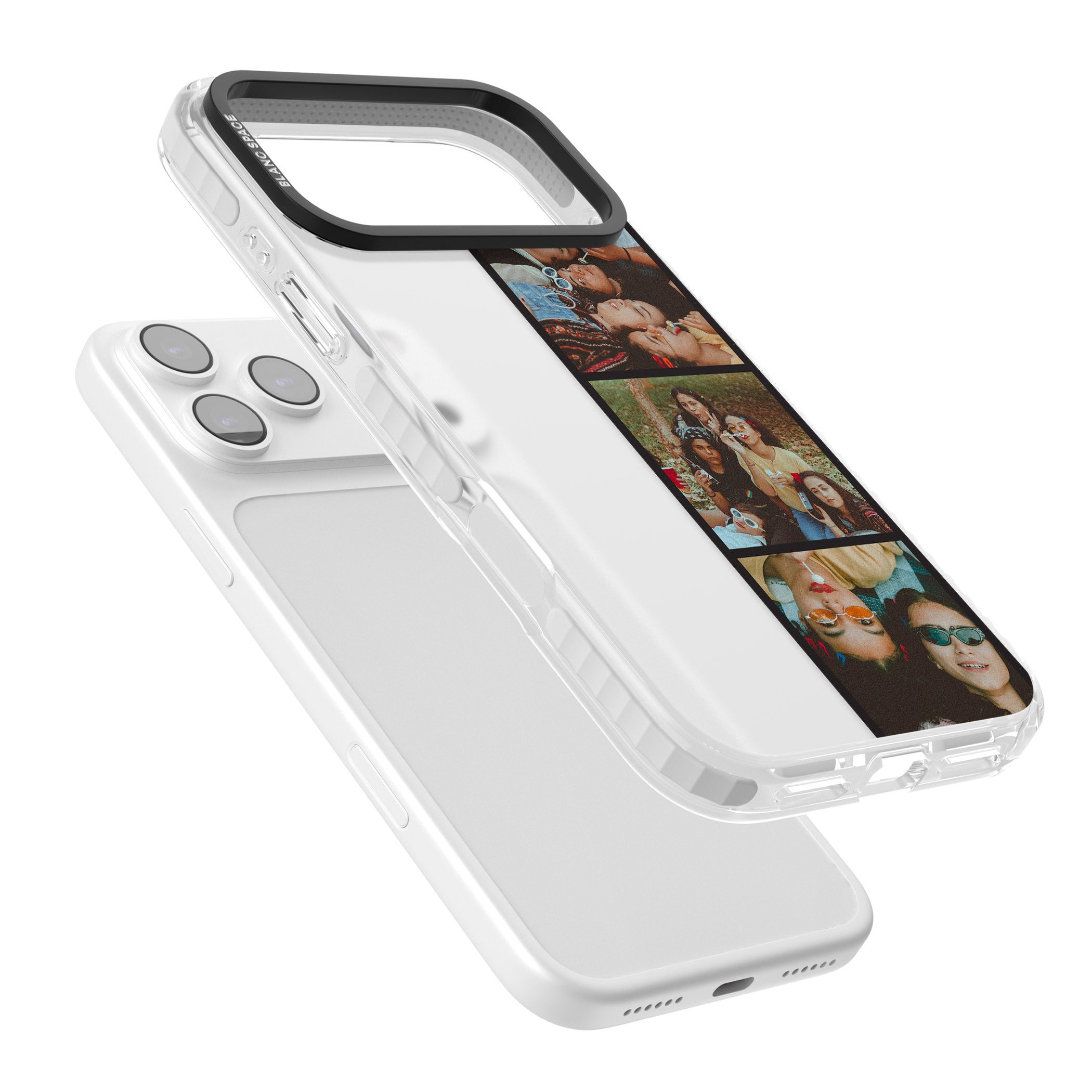 Personalised Photo Strip iPhone 17 Pro Impact Clear Phone Case Colours