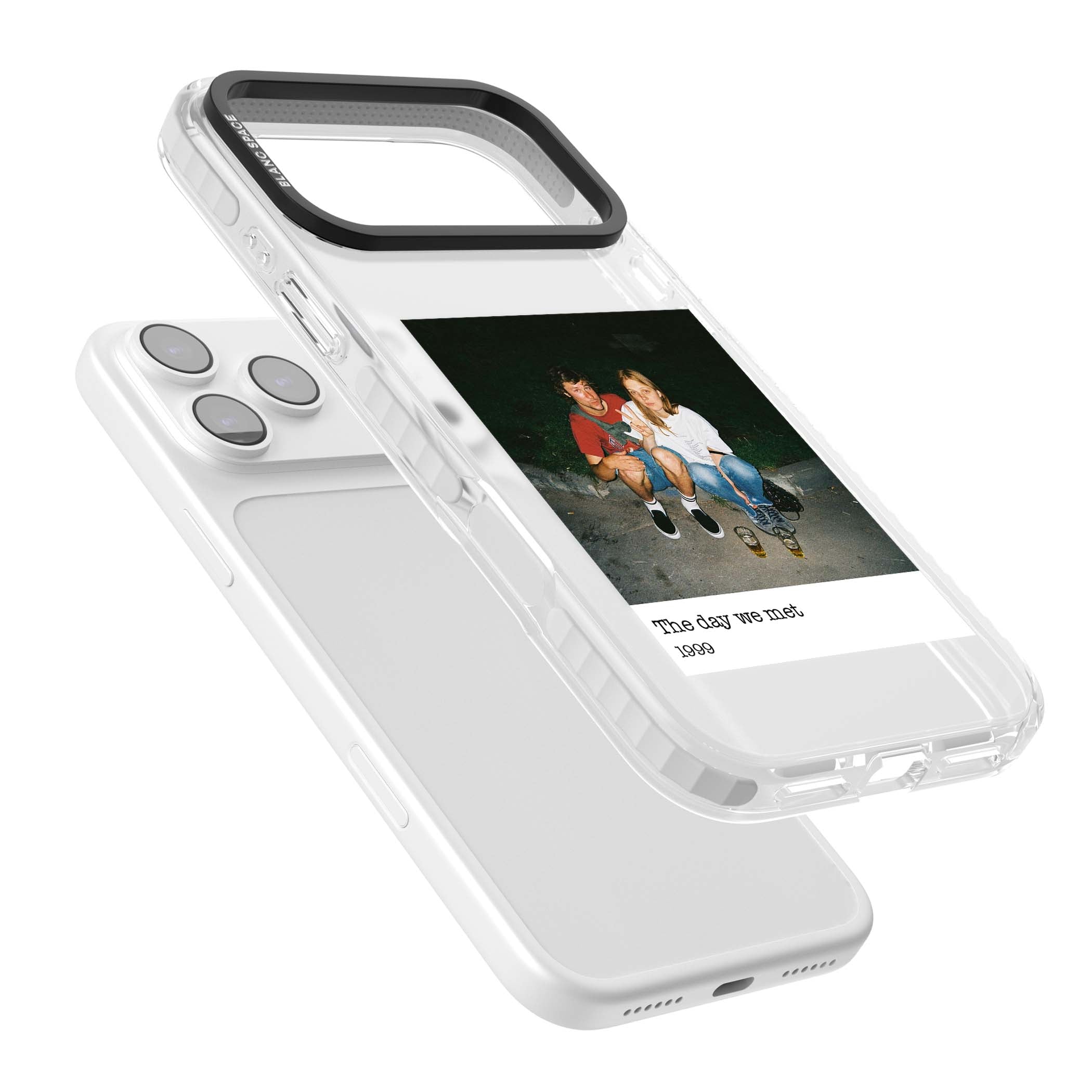 Photo Memory minimal iPhone case | Black Impact case for iPhone 17 Pro, iPhone 17 Pro Max