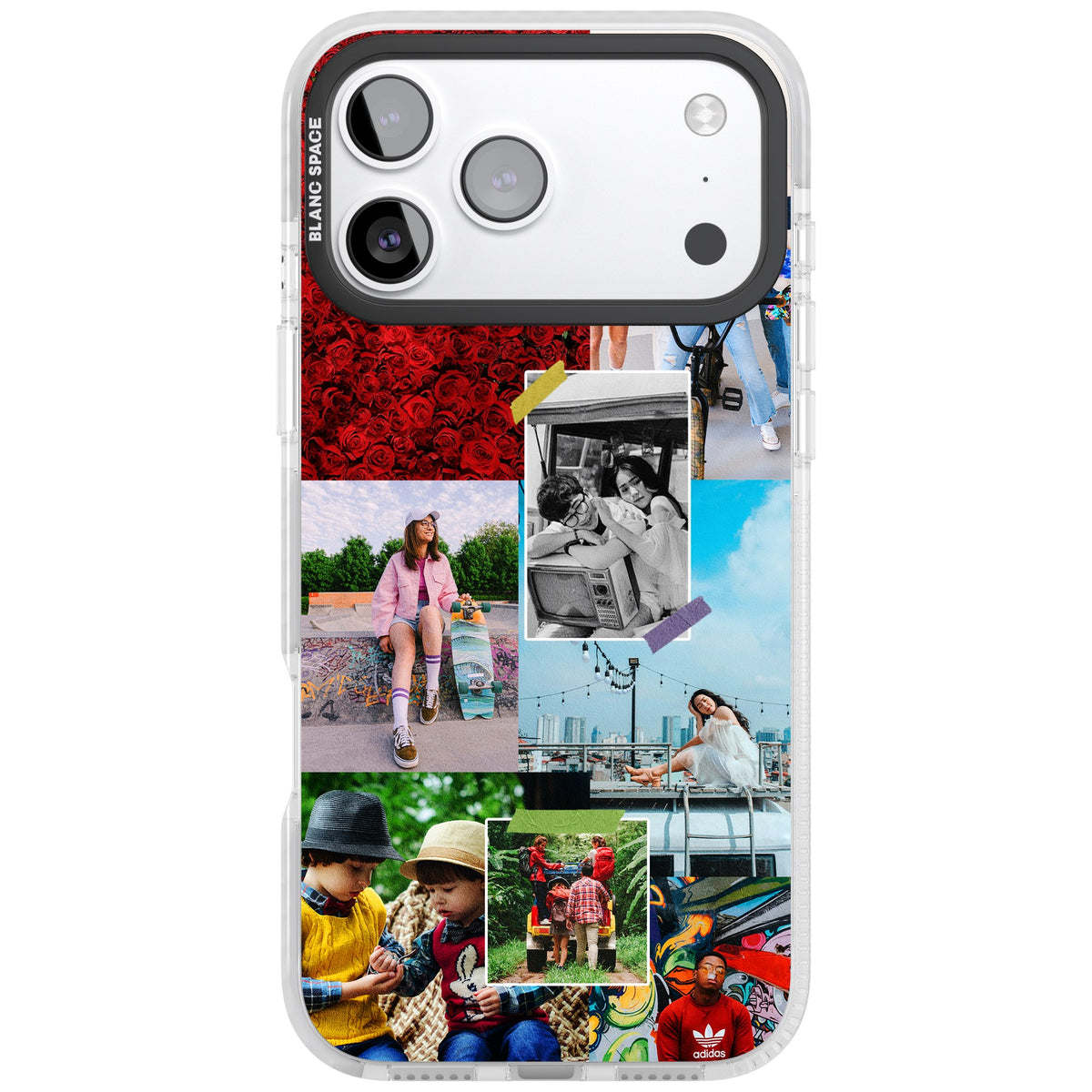 Personalised Photo Collage iPhone 17 Pro Max Impact Clear Phone Case front