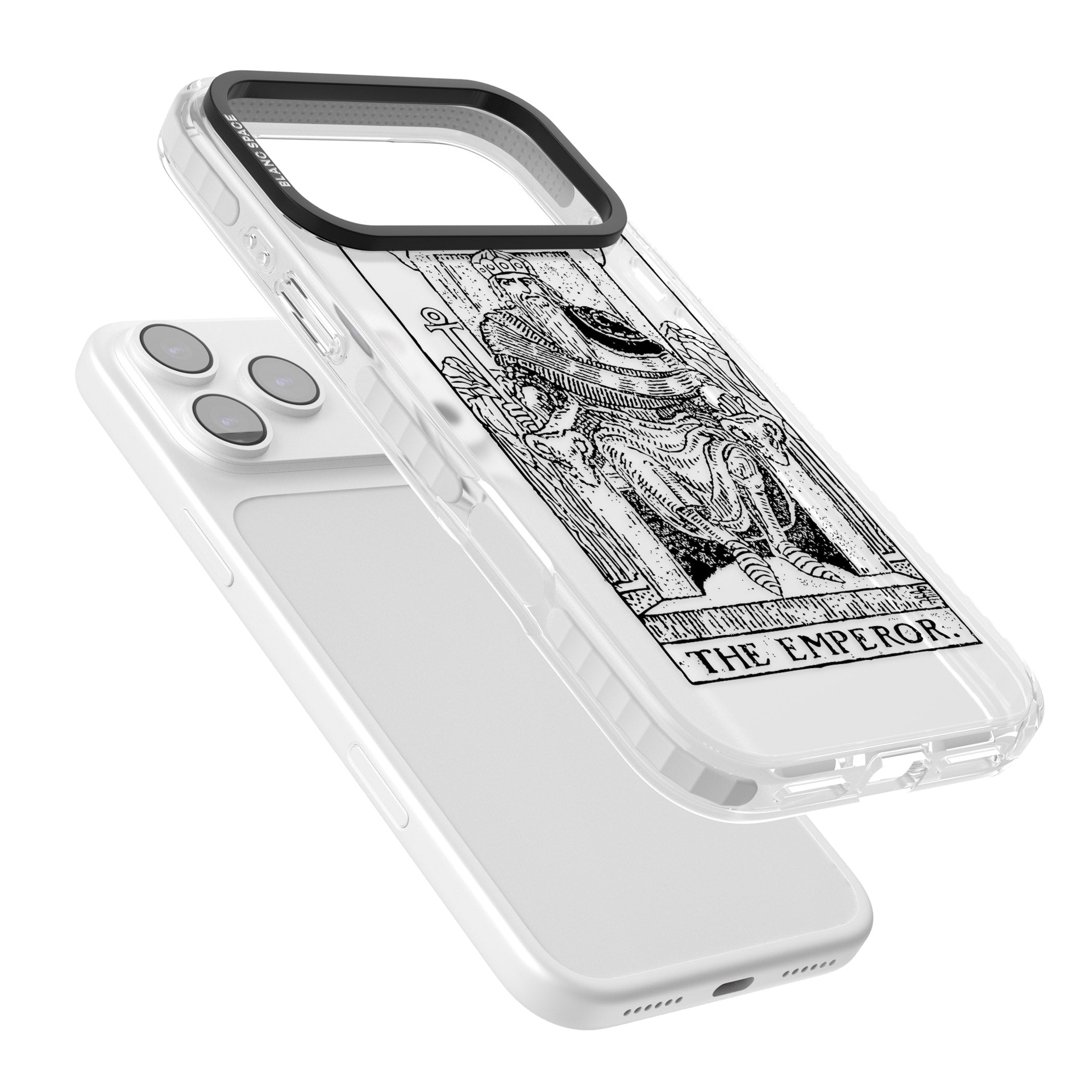 Personalised The Emperor Tarot iPhone 17 Pro Impact Clear Phone Case Colours