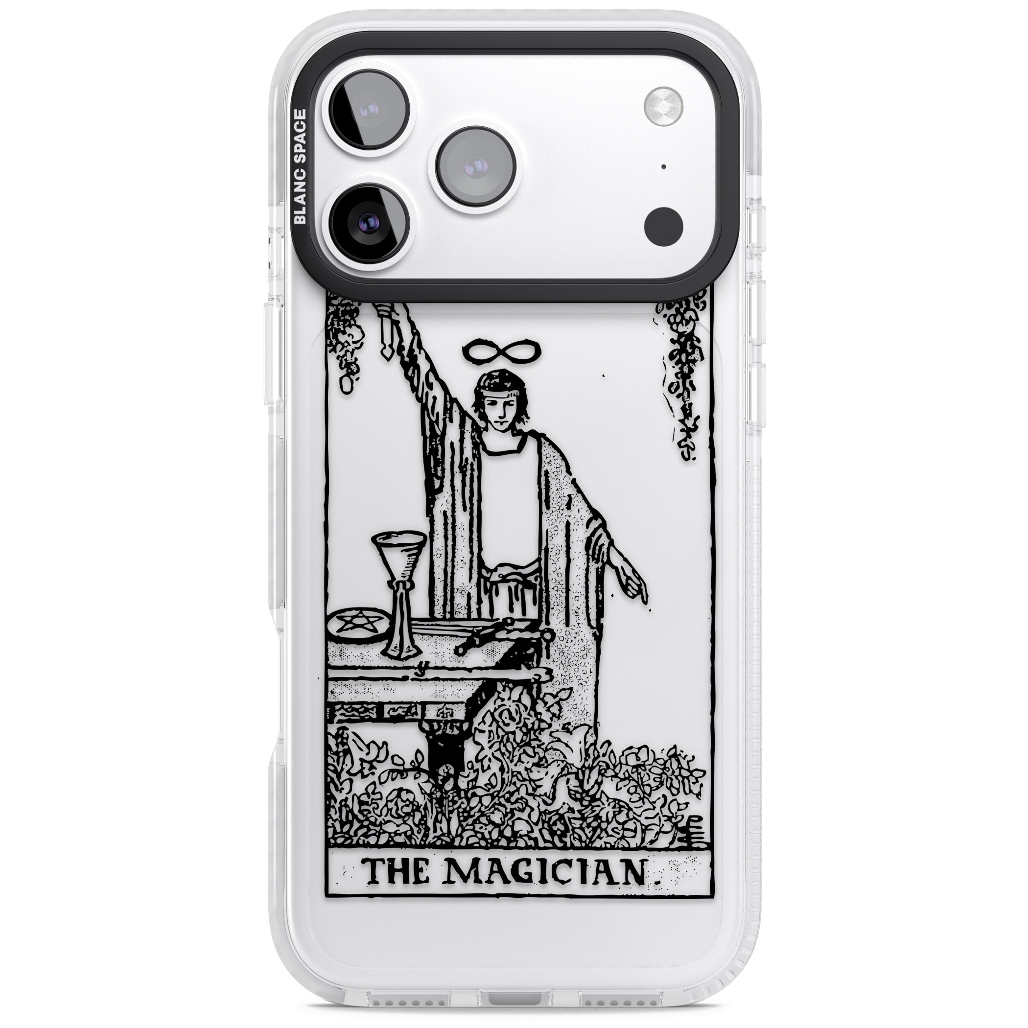 Personalised The Magician Tarot Transparent iPhone 17 Pro Impact Clear Phone Case