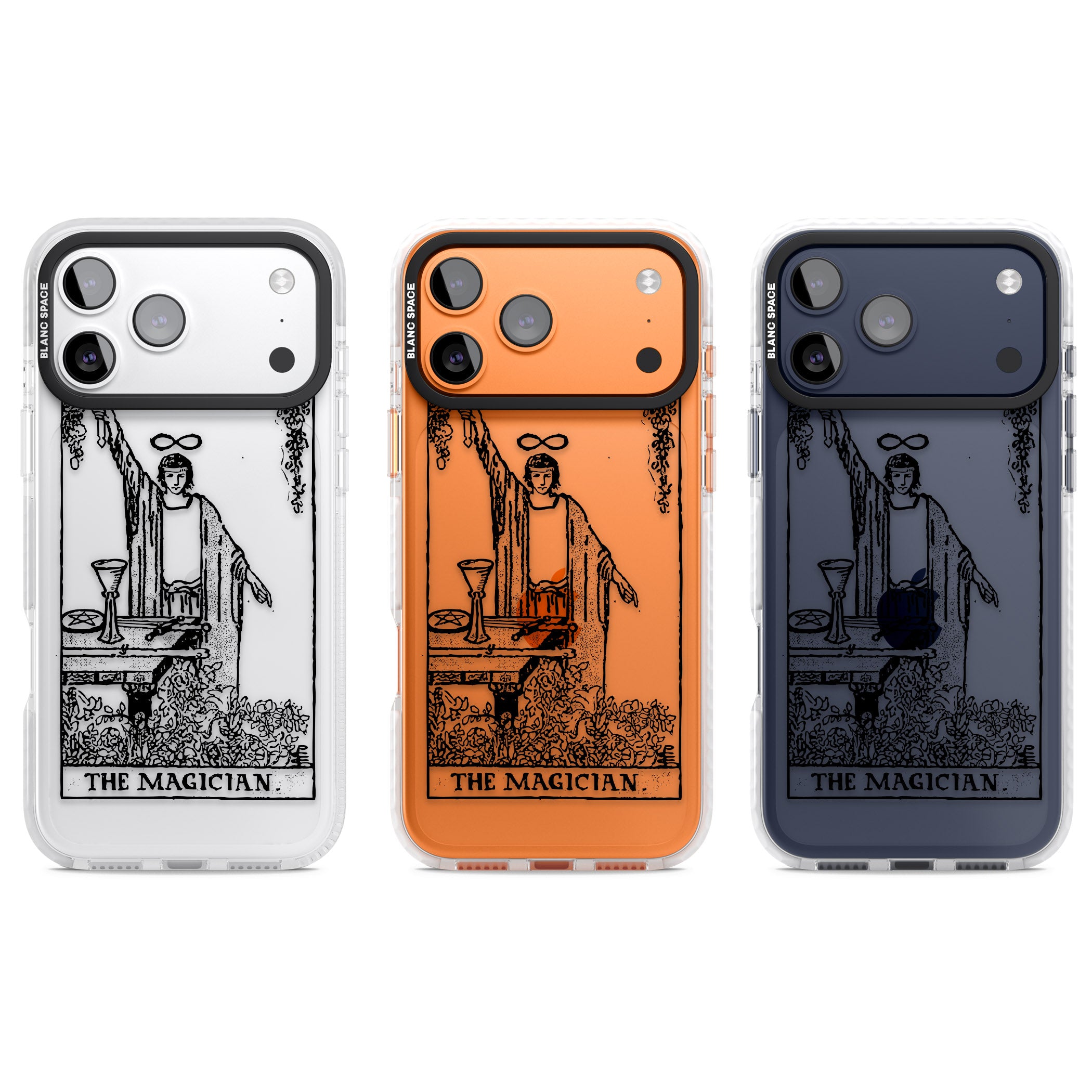 Personalised The Magician Tarot Transparent iPhone 17 Pro Impact Clear Phone Case APT Impact Protection