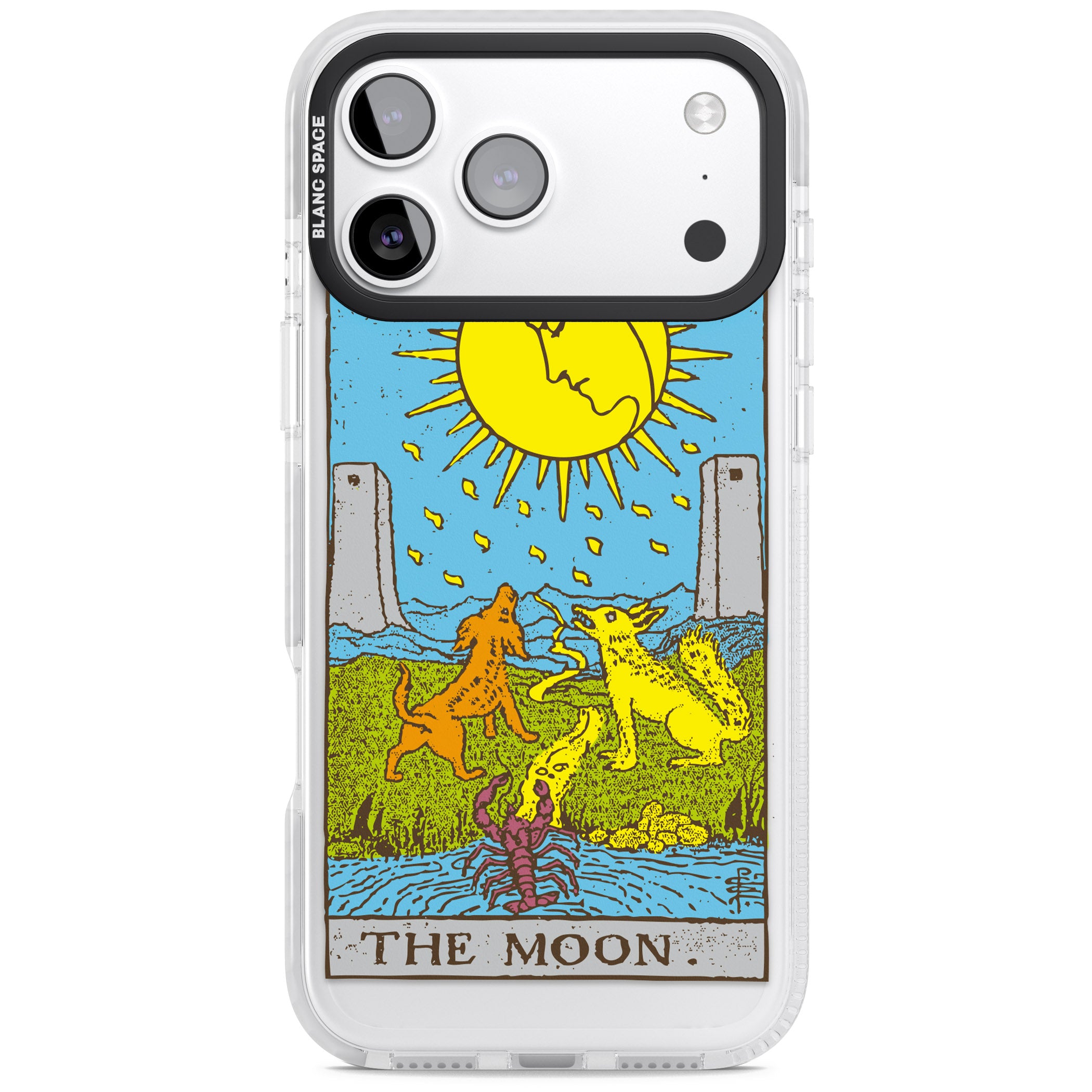 Personalised The Moon Tarot Card (Color) iPhone 17 Pro Impact Clear Phone Case