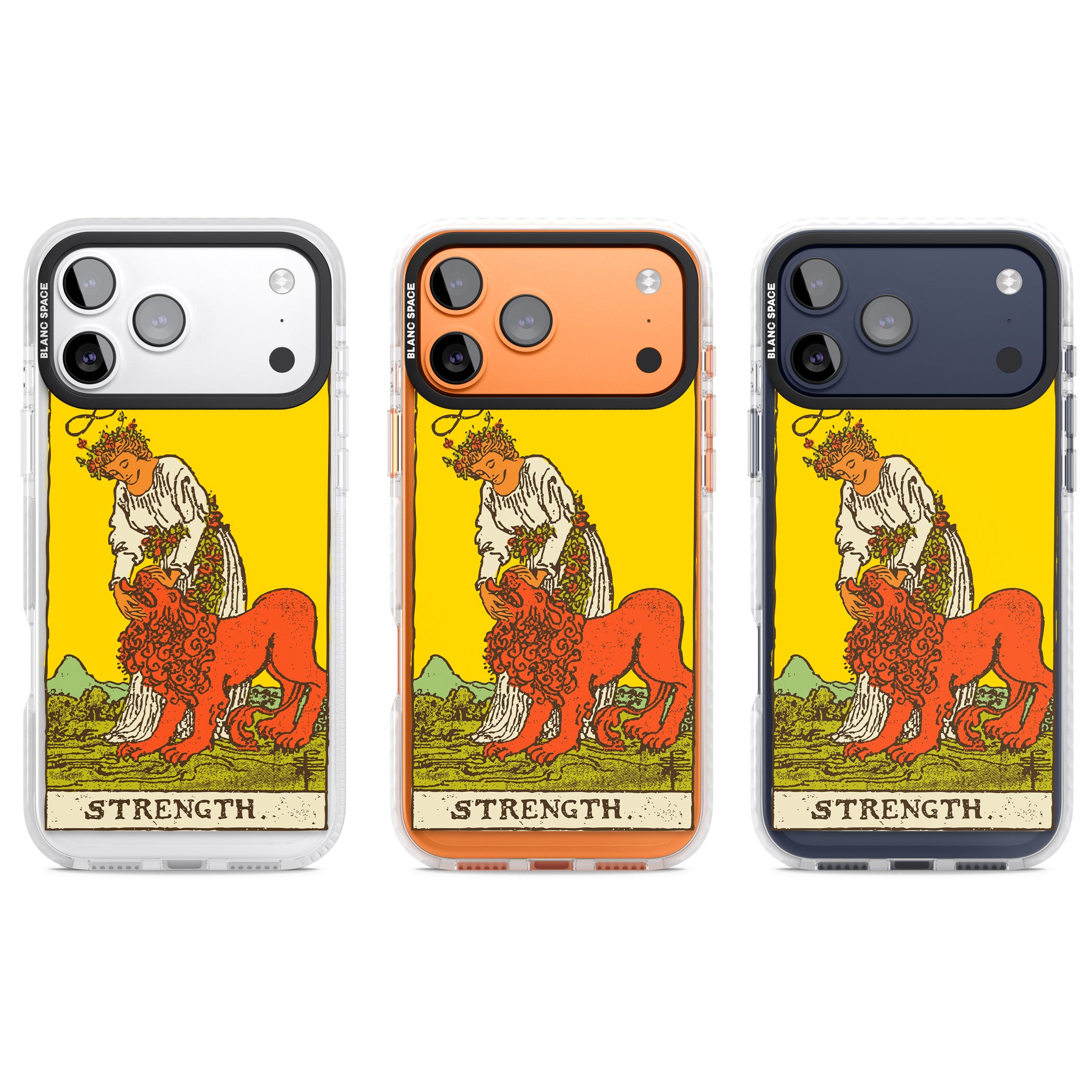 Personalised Strength Tarot Card (Color) iPhone 17 Pro Impact Clear Phone Case APT Impact Protection