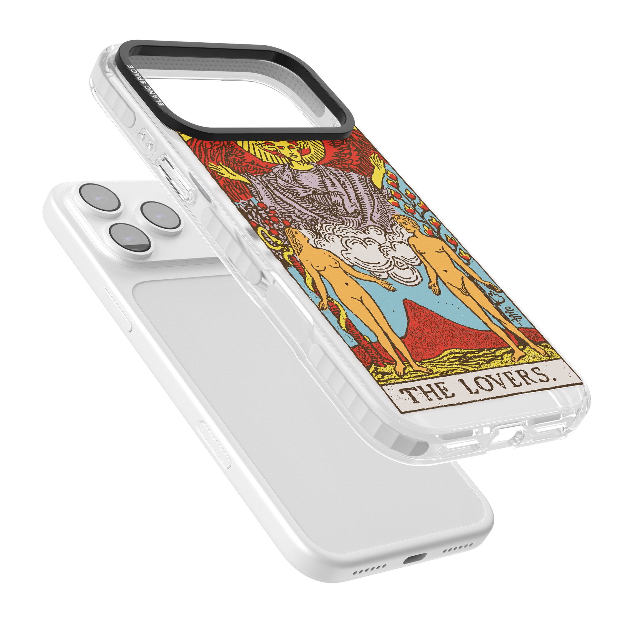 Personalised The Lovers Tarot Card (Color) iPhone 17 Pro Impact Clear Phone Case Colours