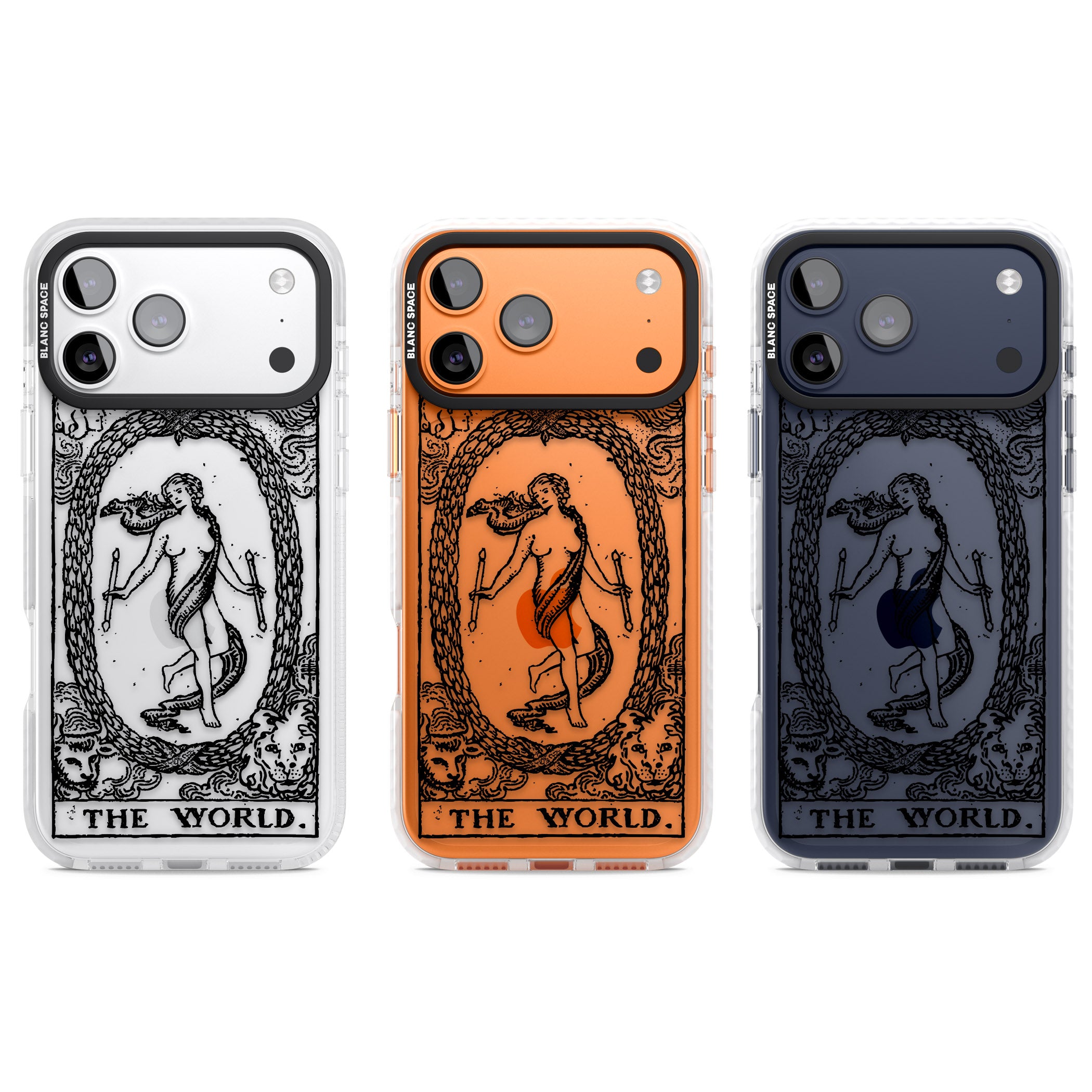 Personalised The World Tarot Card (Clear) iPhone 17 Pro Impact Clear Phone Case APT Impact Protection