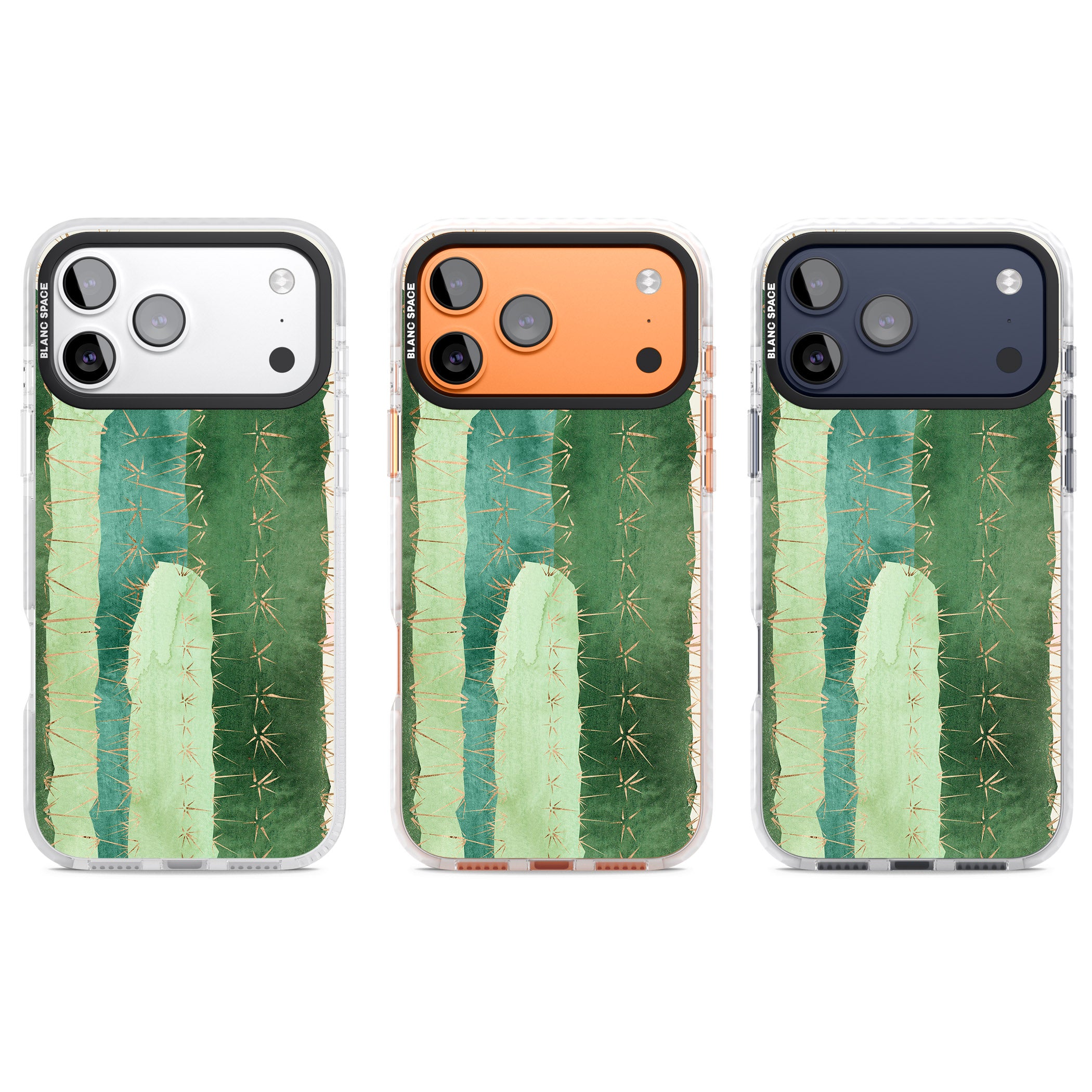 Large Cacti iPhone 17 Pro Impact Clear Phone Case APT Impact Protection