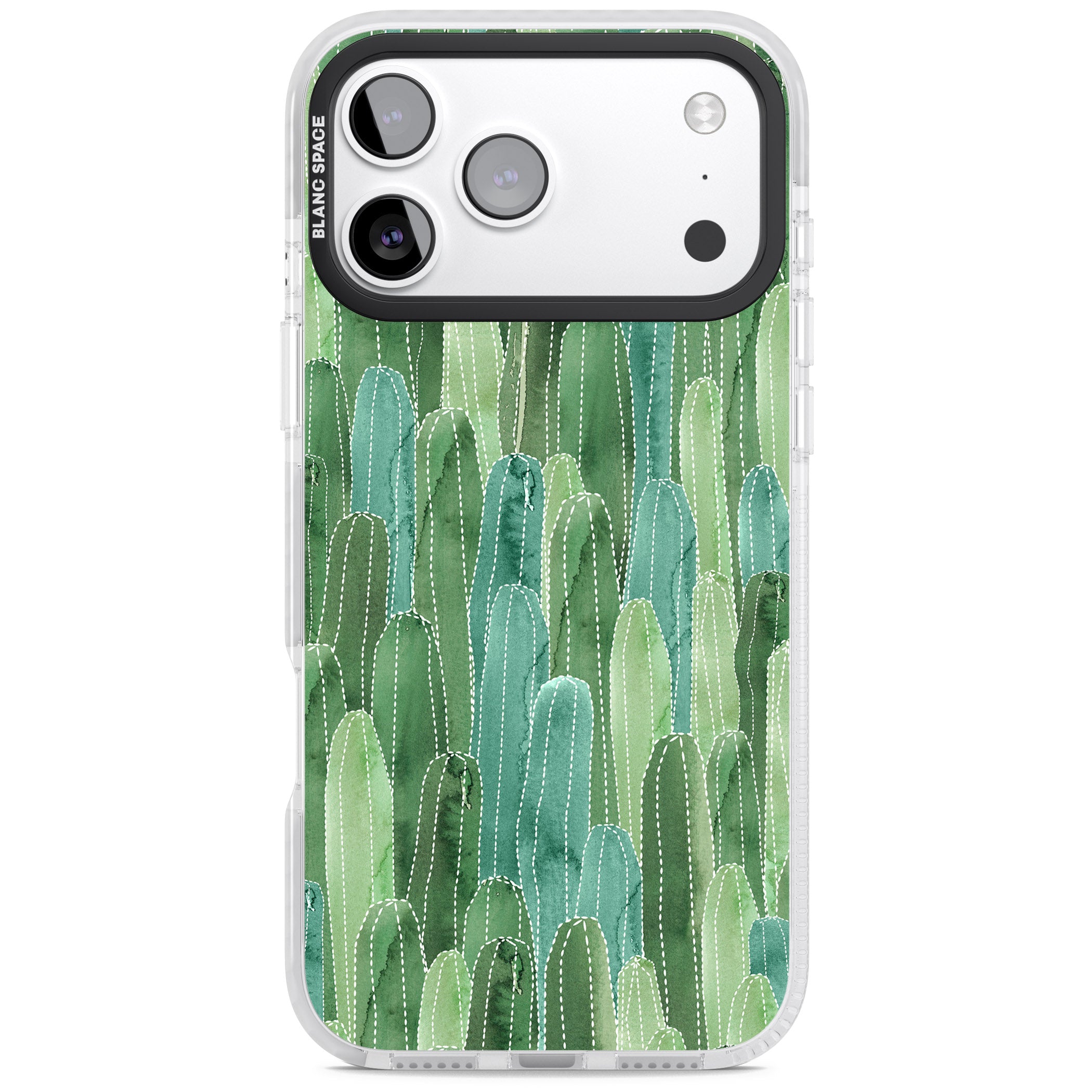 Skinny Cacti iPhone 17 Pro Impact Clear Phone Case