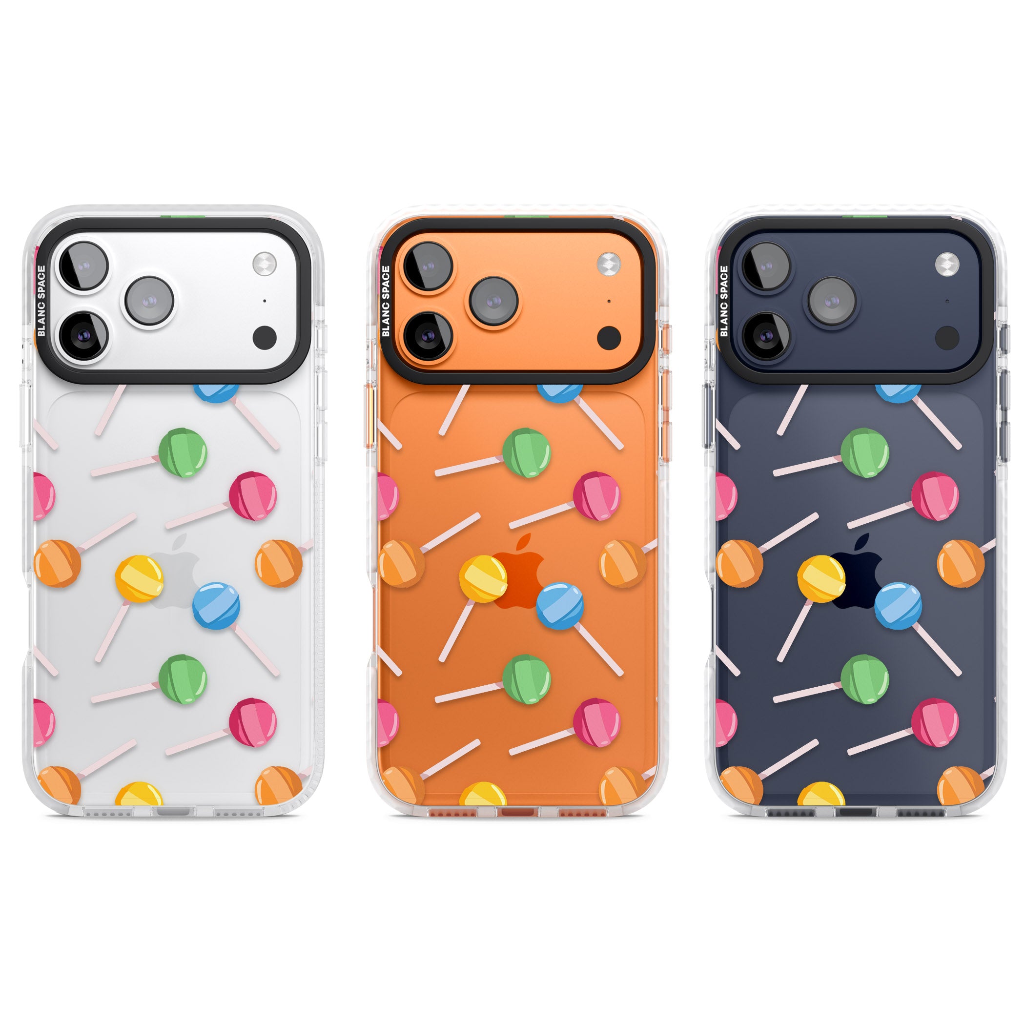 Lollipop Pattern iPhone 17 Pro Impact Clear Phone Case APT Impact Protection