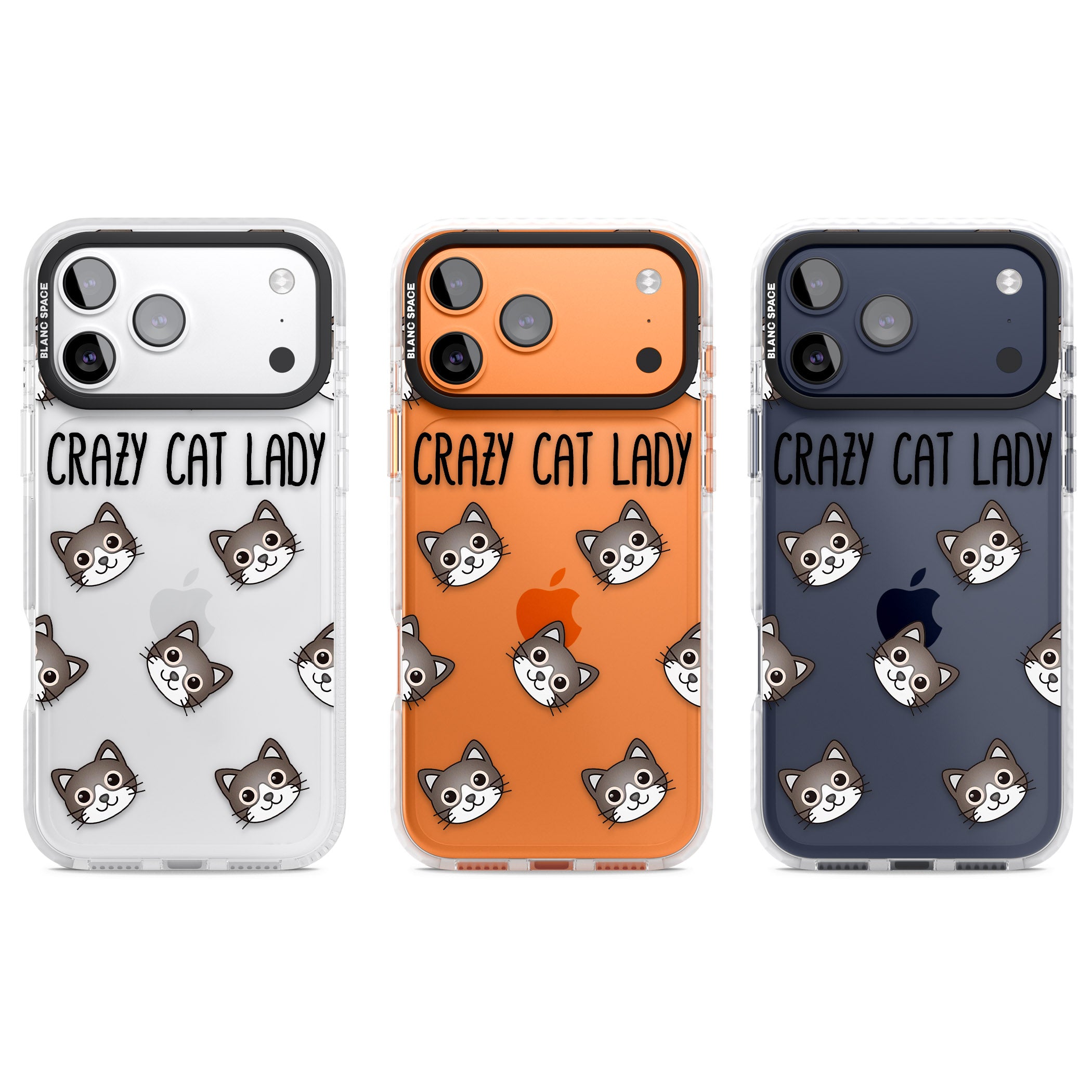 Crazy Cat Lady iPhone 17 Pro Impact Clear Phone Case APT Impact Protection