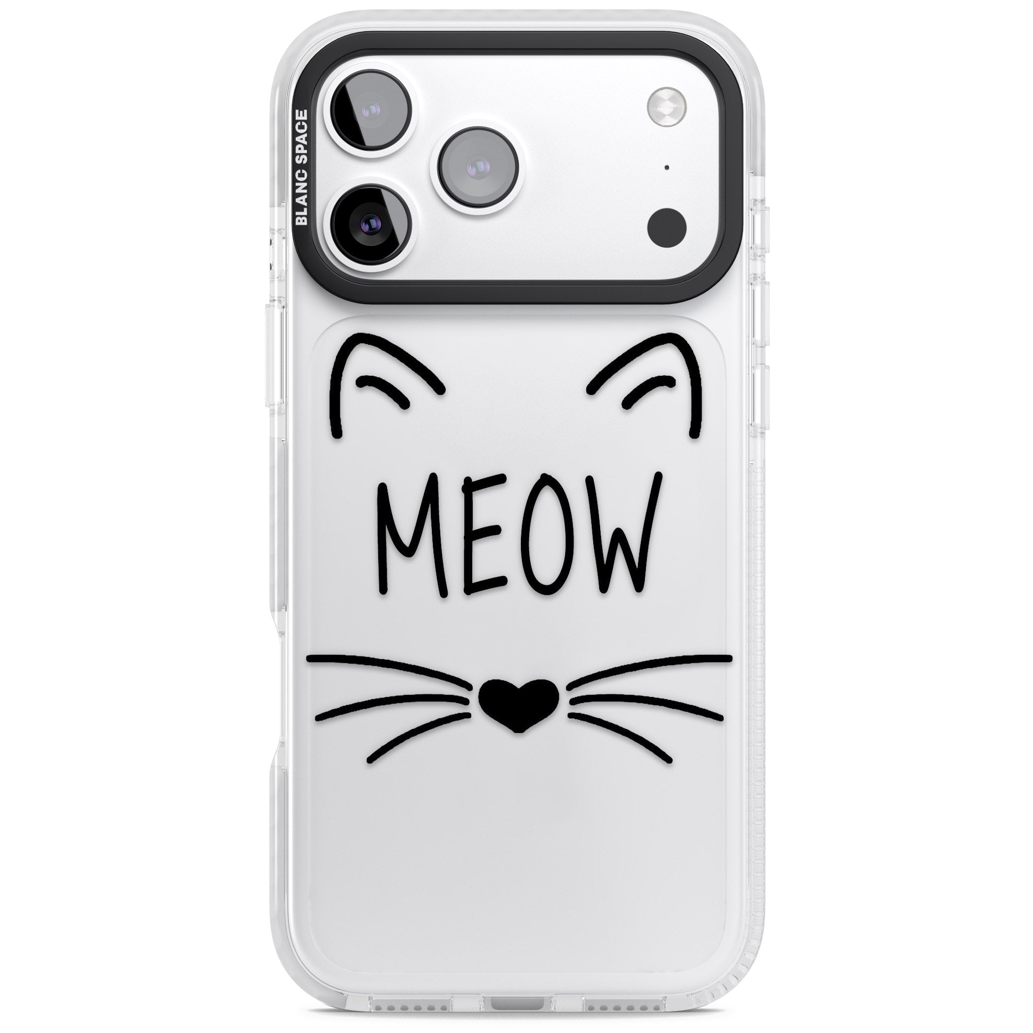 Cat Whiskers iPhone 17 Pro Impact Clear Phone Case
