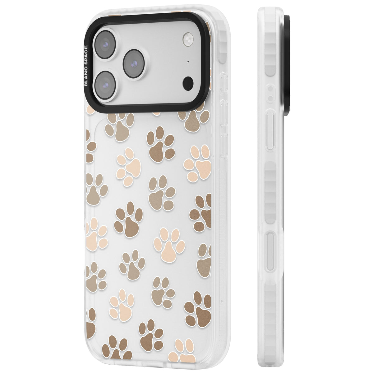 Paw Prints iPhone 17 Pro Max Impact Clear Phone Case side