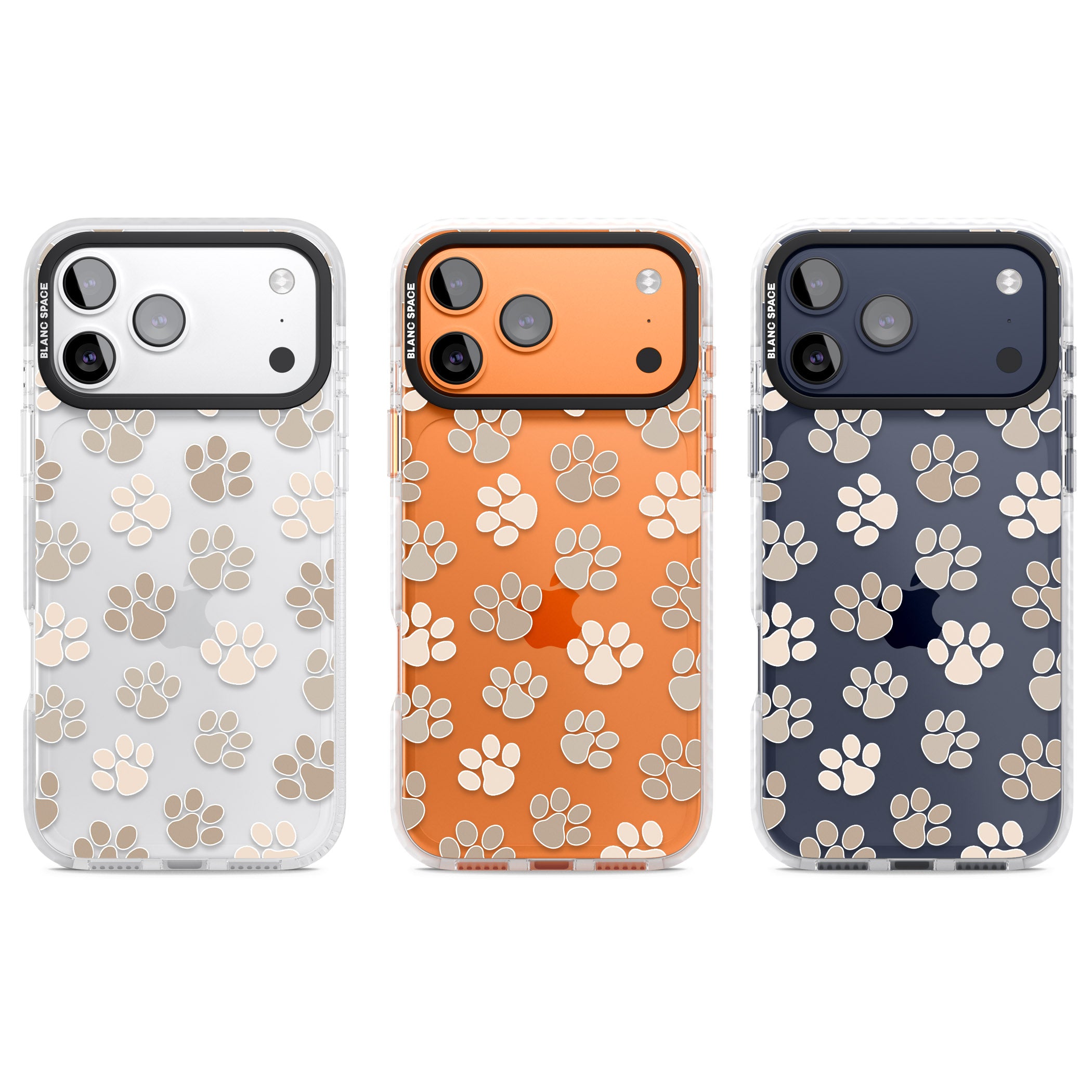 Paw Prints iPhone 17 Pro Impact Clear Phone Case APT Impact Protection