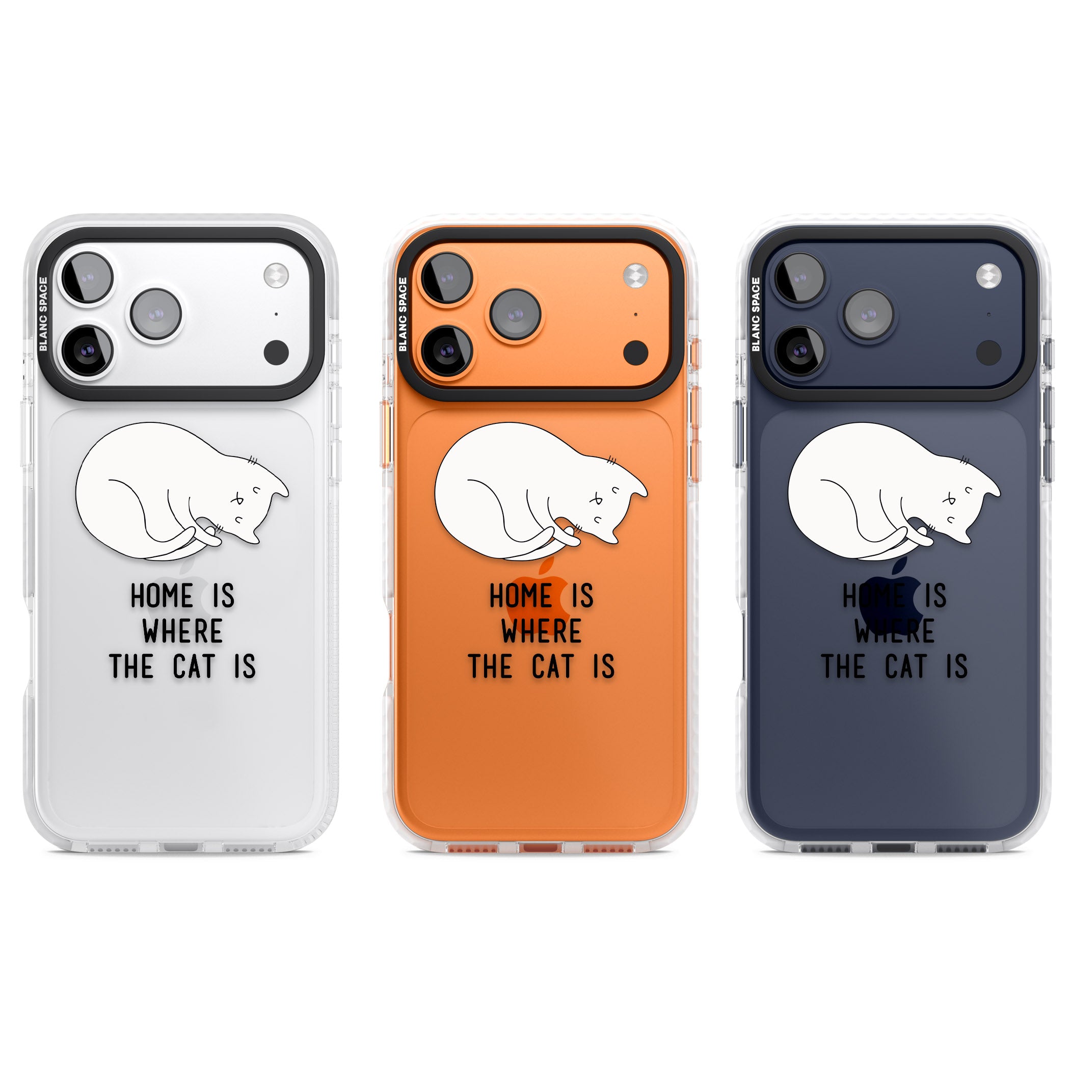 Home Is Where The Cat Is iPhone 17 Pro Impact Clear Phone Case APT Impact Protection