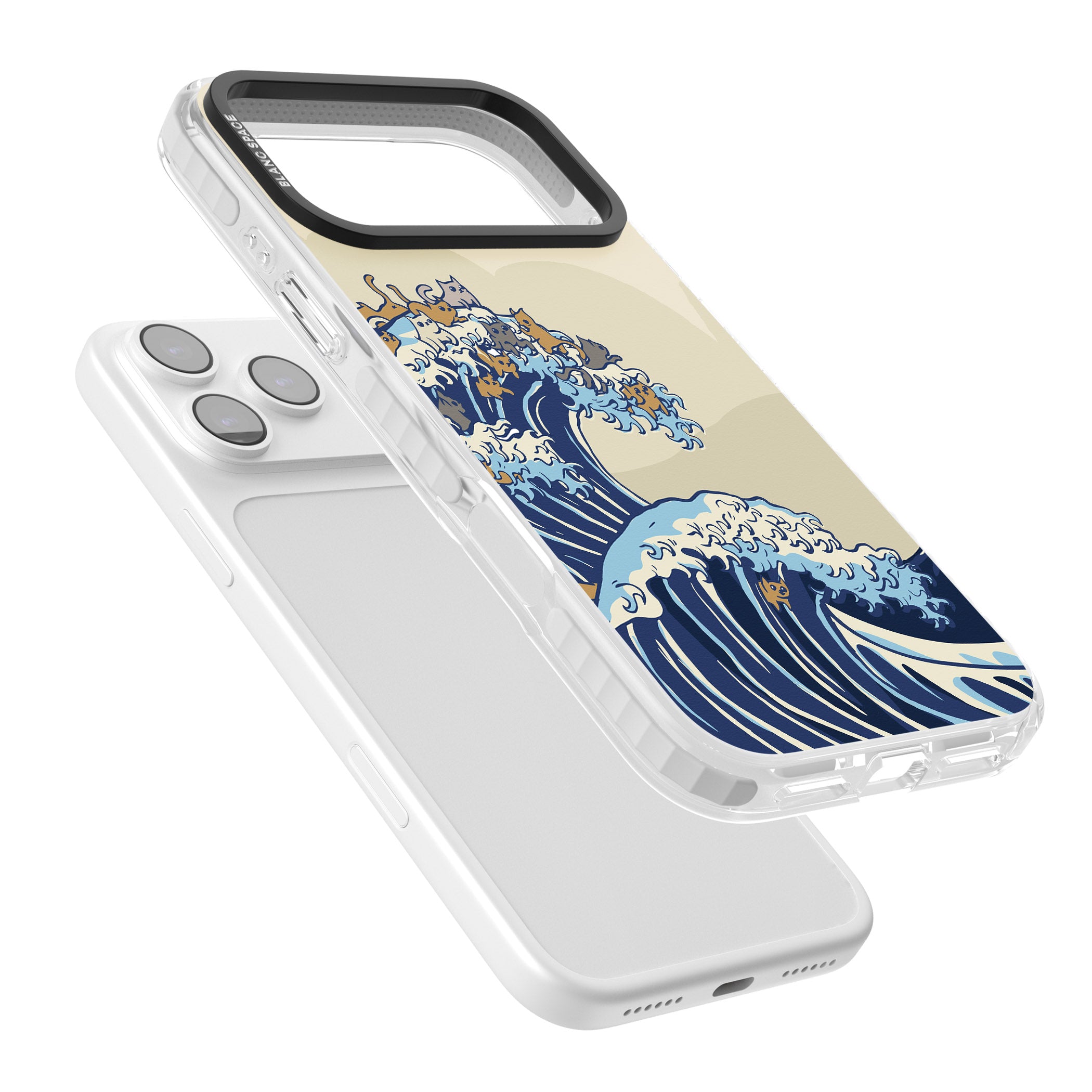 The Great Cat Wave iPhone 17 Pro Impact Clear Phone Case Colours