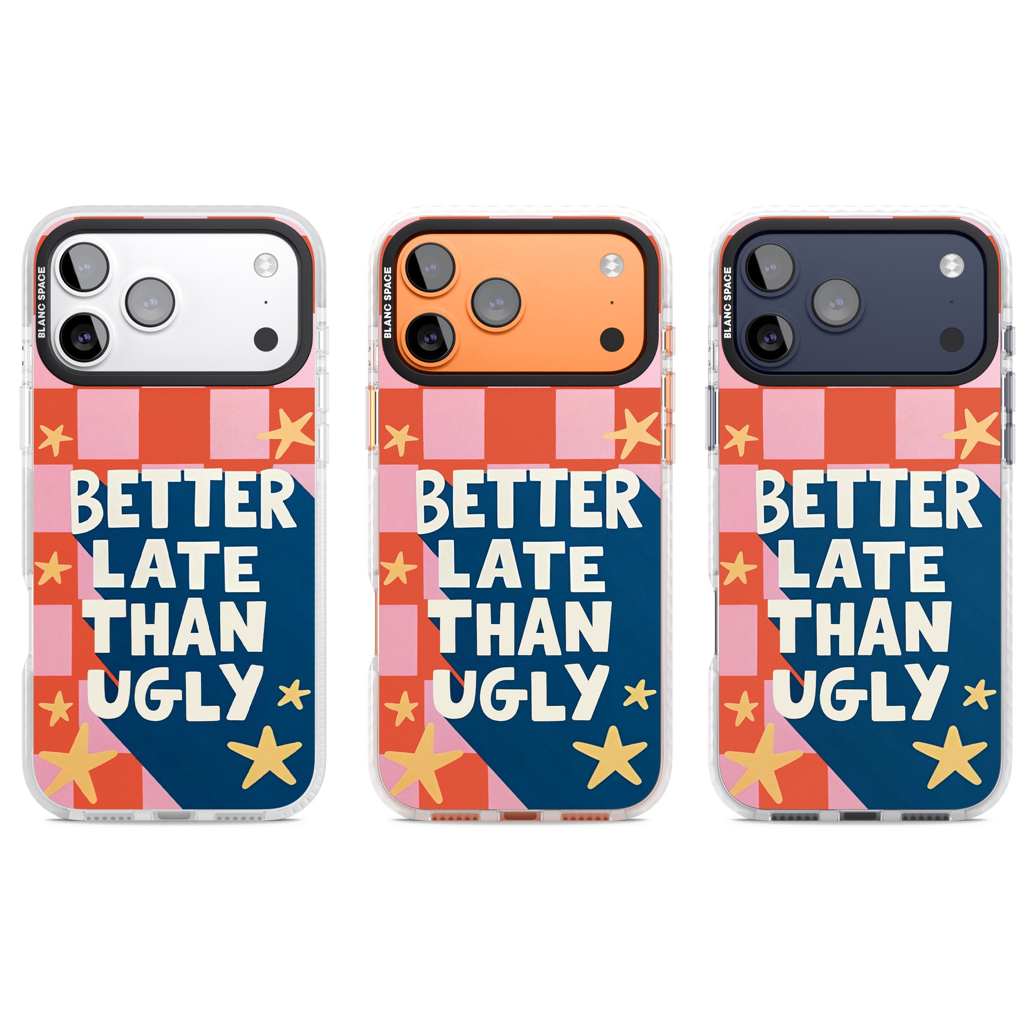 Better Late Than Ugly iPhone 17 Pro Impact Clear Phone Case APT Impact Protection