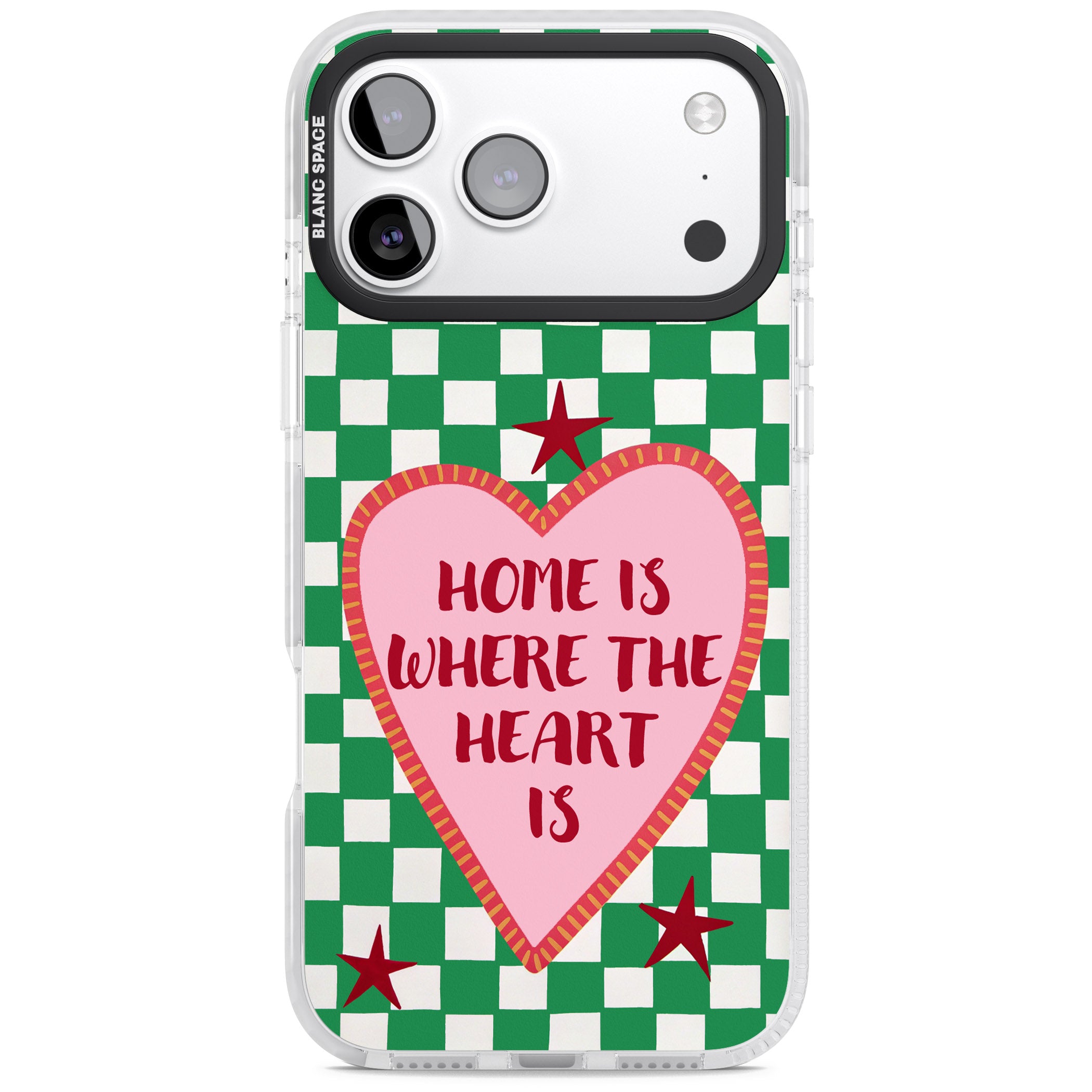 Home Is Where The Heart Is iPhone 17 Pro Impact Clear Phone Case
