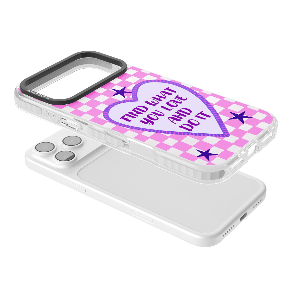 Find What You Love iPhone 17 Pro Max Impact Clear Phone Case angled