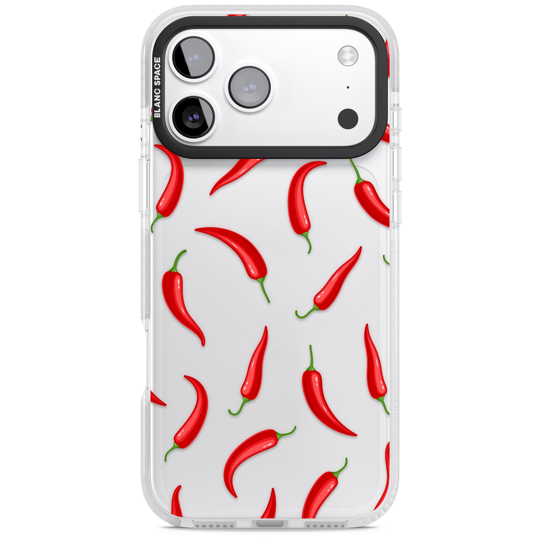 Chilli Pattern iPhone 17 Pro Impact Clear Phone Case