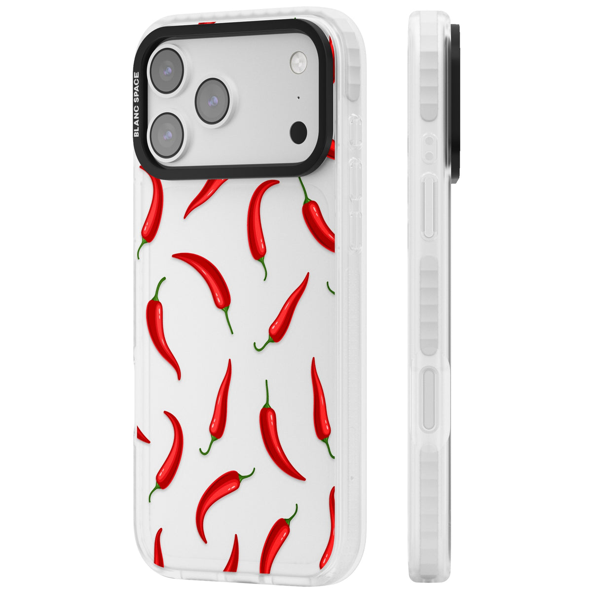 Chilli Heat iPhone 17 Pro Max Impact Clear Phone Case side