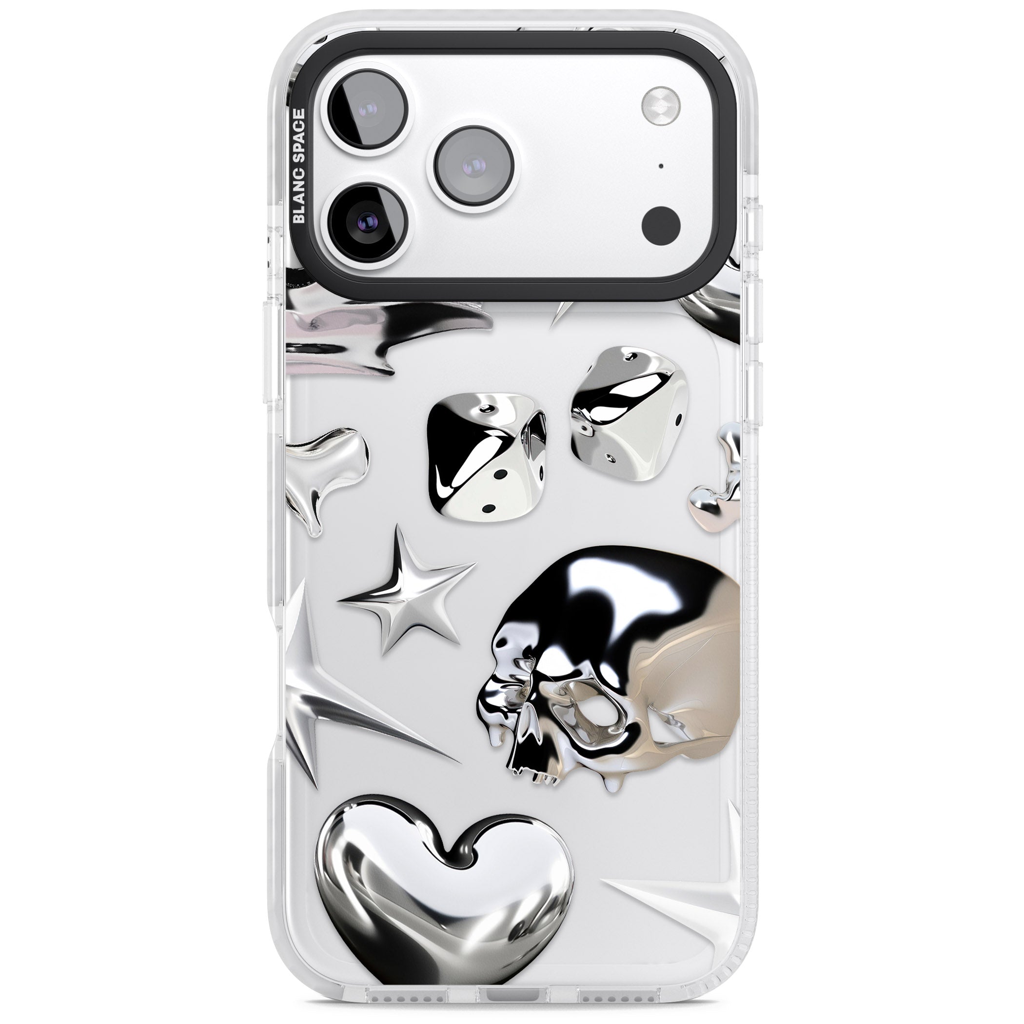 Chromed iPhone 17 Pro Impact Clear Phone Case