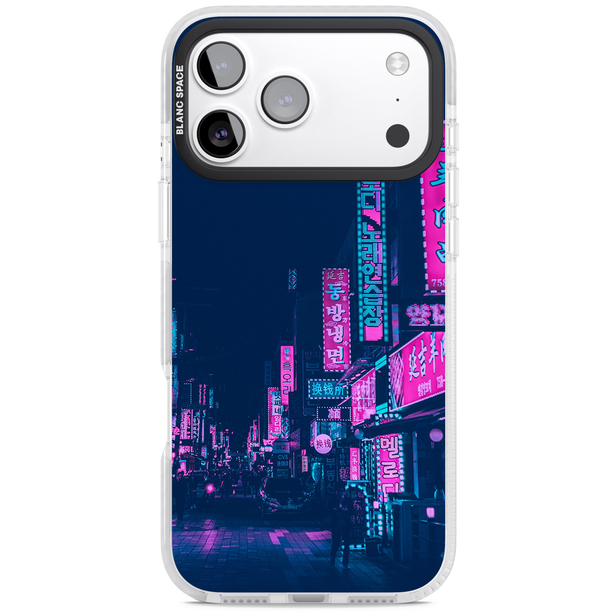 Neon Nights iPhone 17 Pro Impact Clear Phone Case