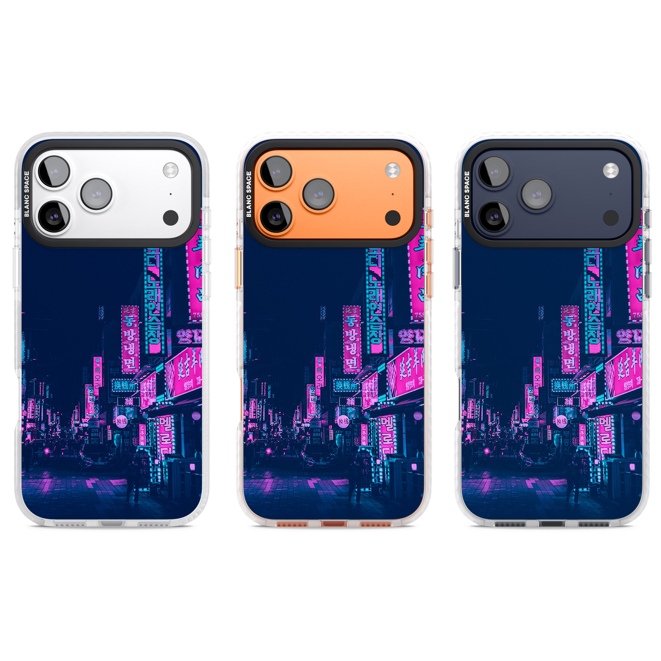 Neon Nights iPhone 17 Pro Impact Clear Phone Case APT Impact Protection