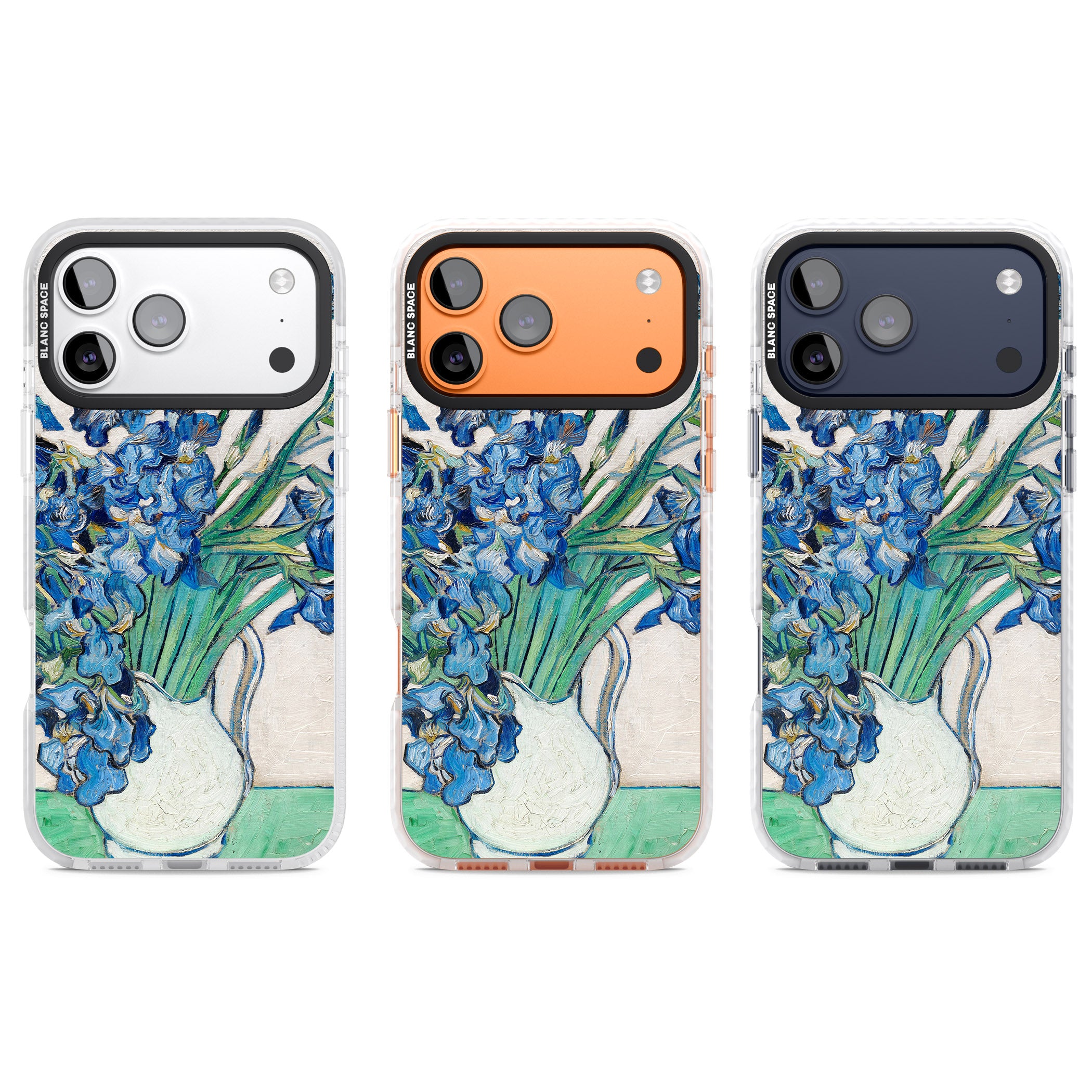 Irises By Vincent Van Gogh iPhone 17 Pro Impact Clear Phone Case APT Impact Protection