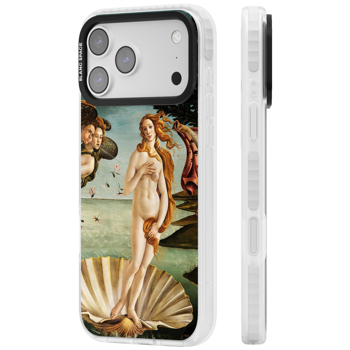 The Birth of Venus - Sandro Botticelli iPhone 17 Pro Max Impact Clear Phone Case side