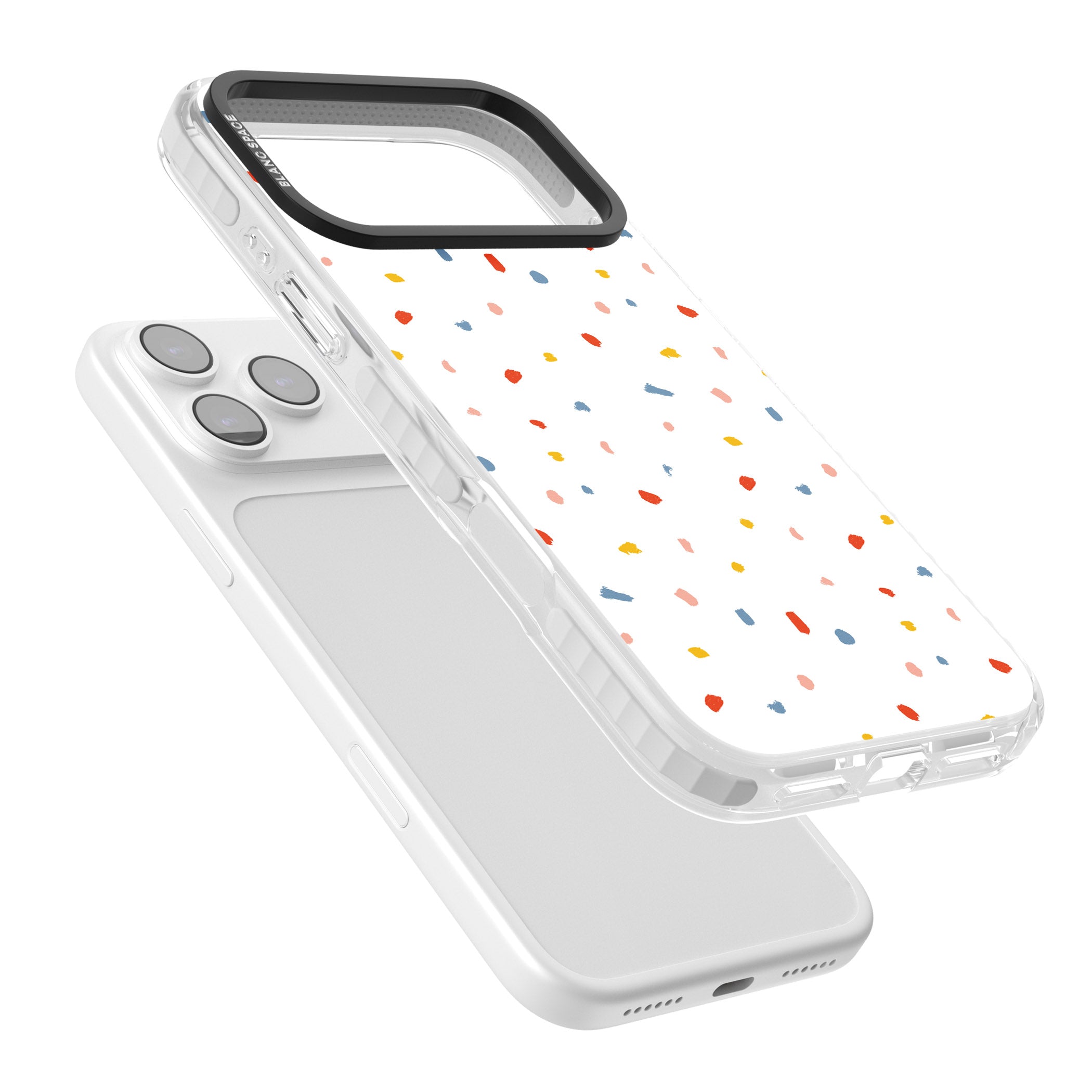 Confetti Speckle iPhone 17 Pro Impact Clear Phone Case Colours