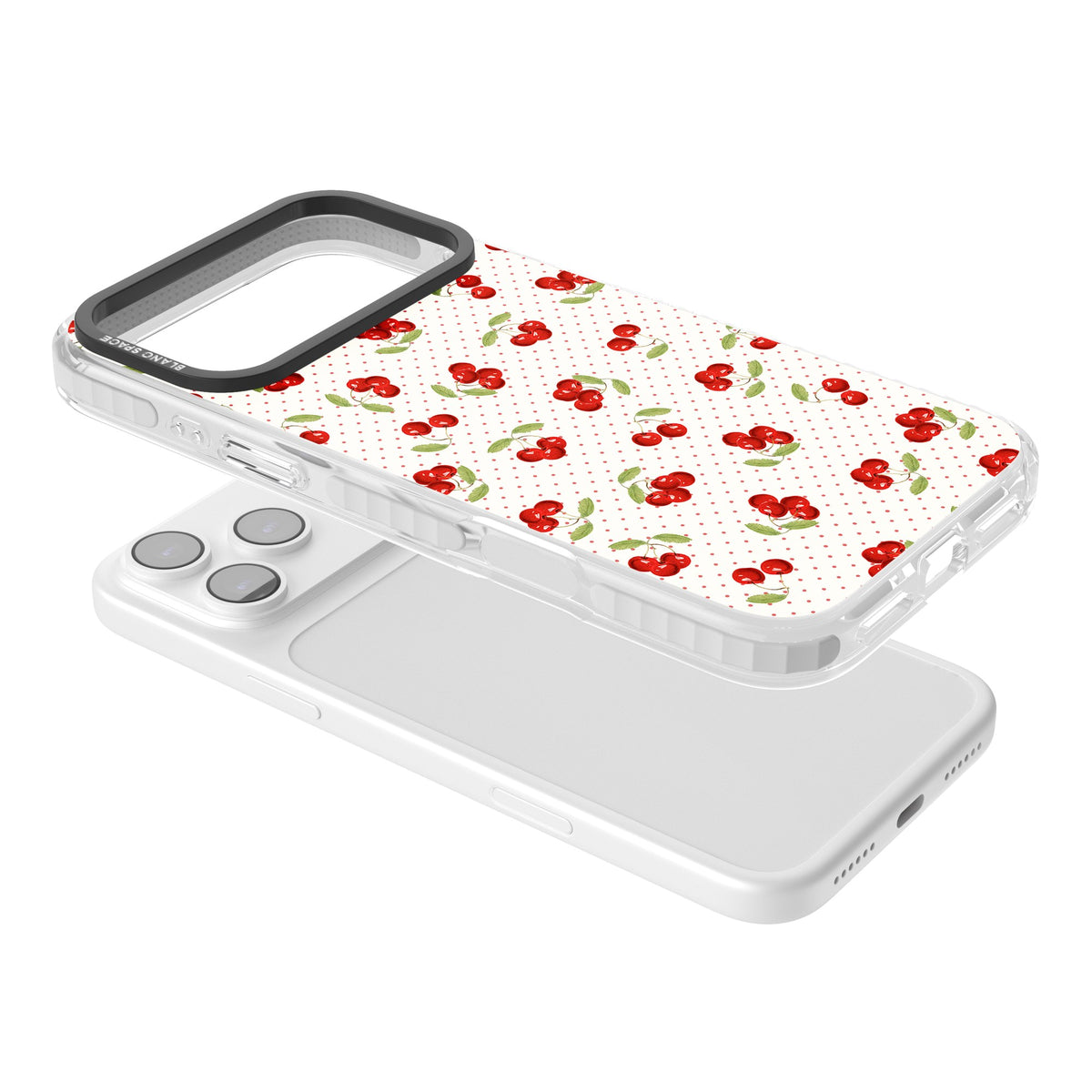 Cherry Picking iPhone 17 Pro Max Impact Clear Phone Case angled