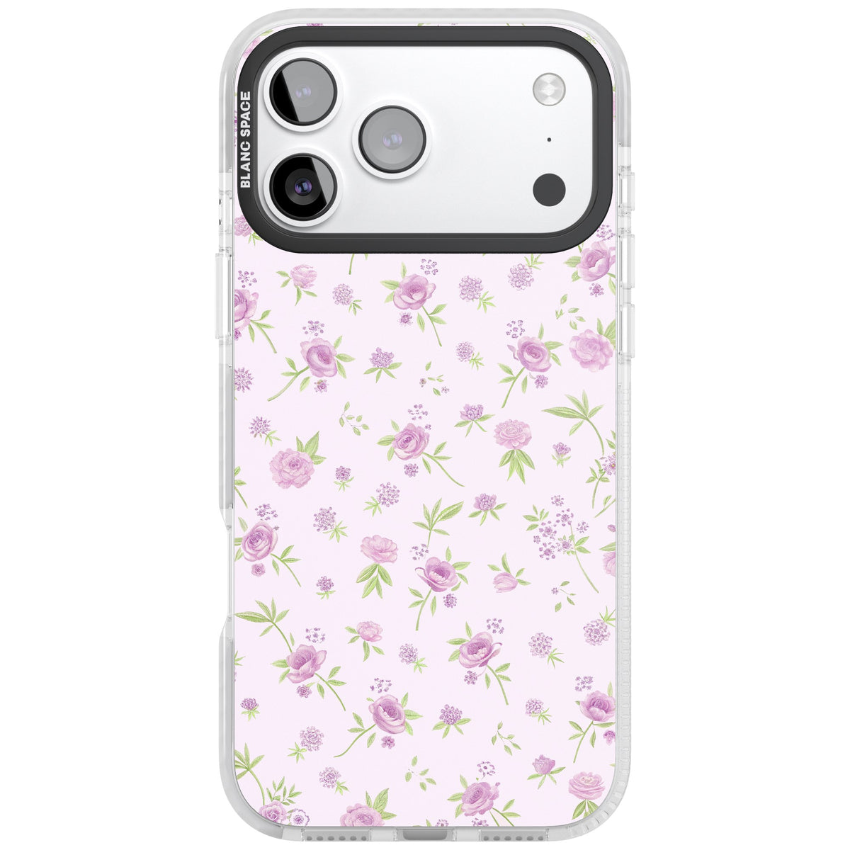 Pink Peonies iPhone 17 Pro Max Impact Clear Phone Case front