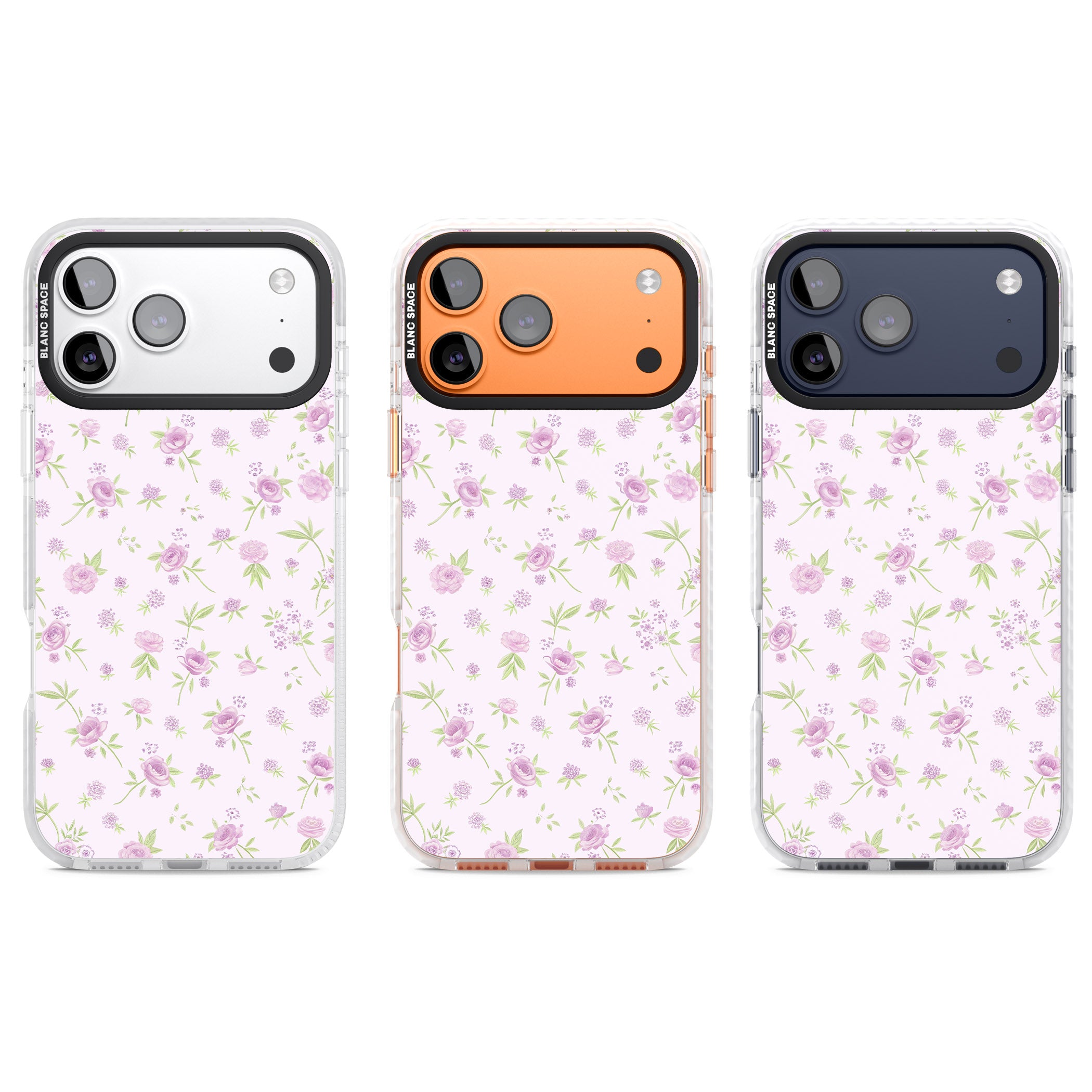 Pink Peonies iPhone 17 Pro Impact Clear Phone Case APT Impact Protection