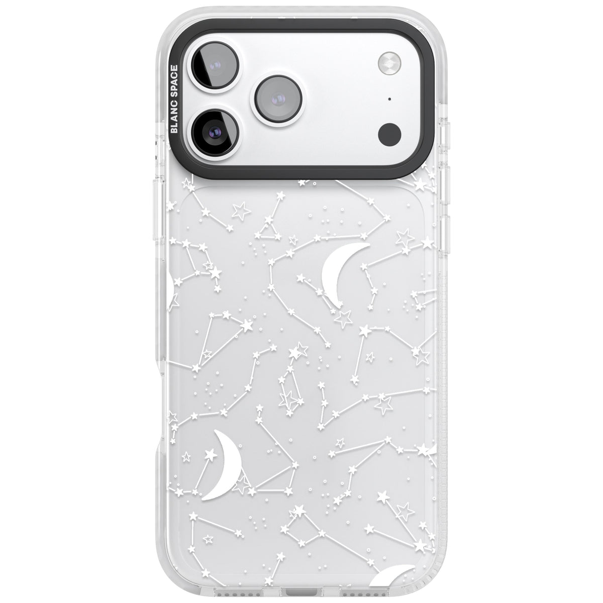 White Constellations iPhone 17 Pro Max Impact Clear Phone Case front
